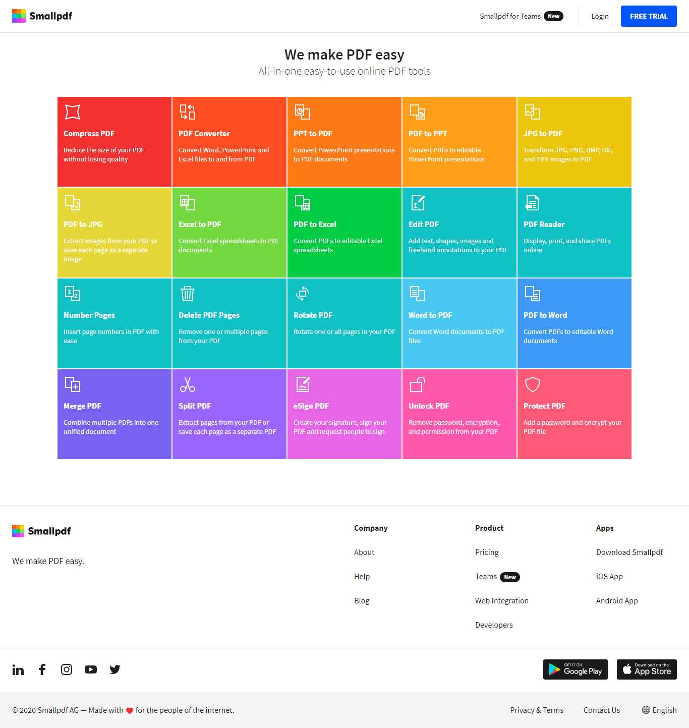 Thiết kế Website Web bán, chia sẻ tài liệu trực tuyến - smallpdfcom