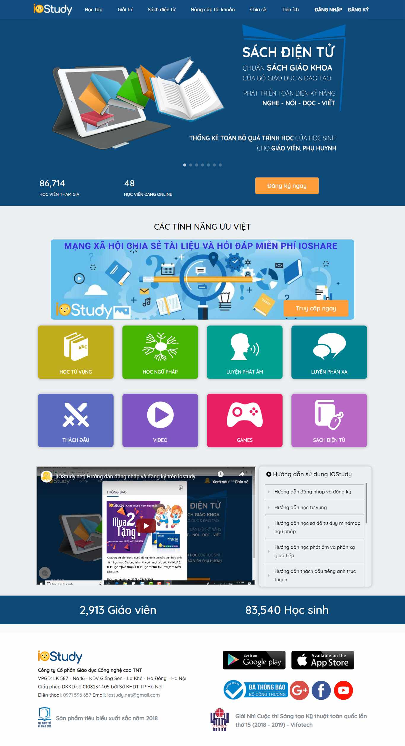 Thiết kế Website Web bán, chia sẻ tài liệu trực tuyến - iostudynet