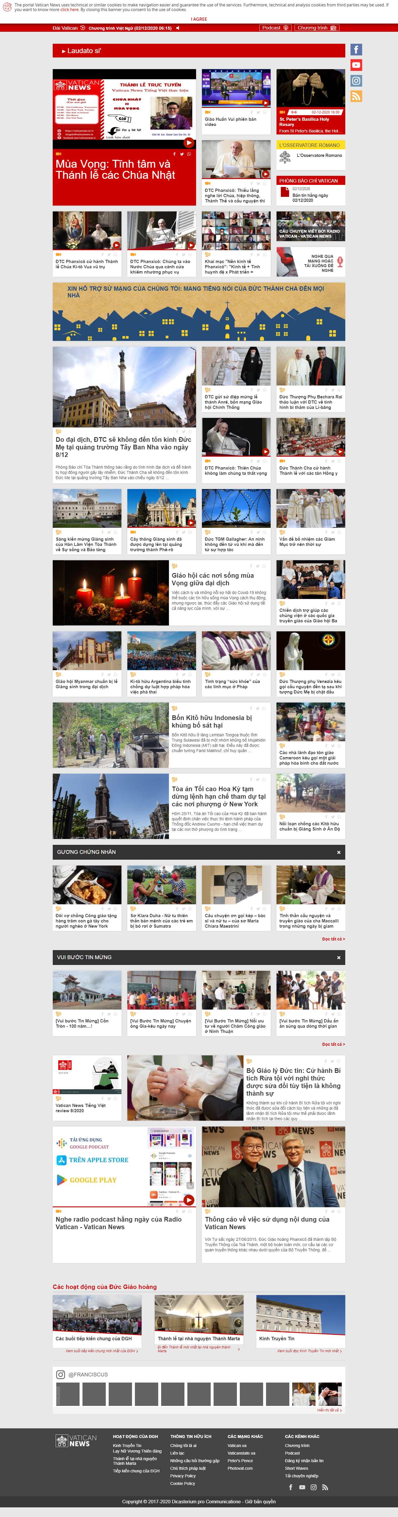 Thiết kế Website web công giáo - wwwvaticannewsva