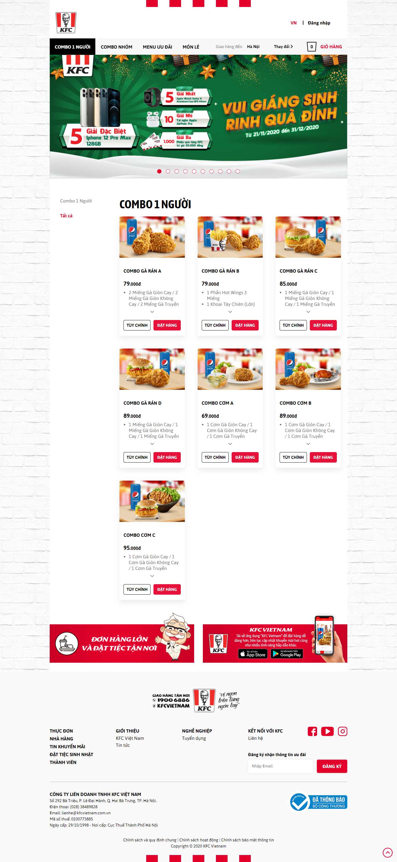 Thiết kế Website web bán đồ ăn vặt - kfcvietnamcomvn
