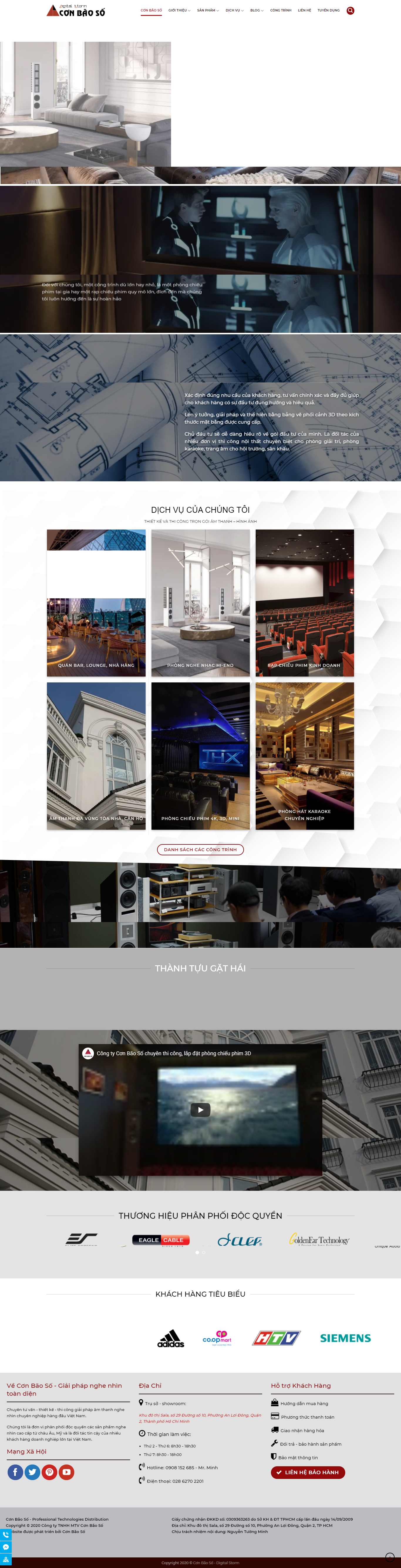 Thiết kế Website Web bán thiết bị nghe nhìn - conbaosocom