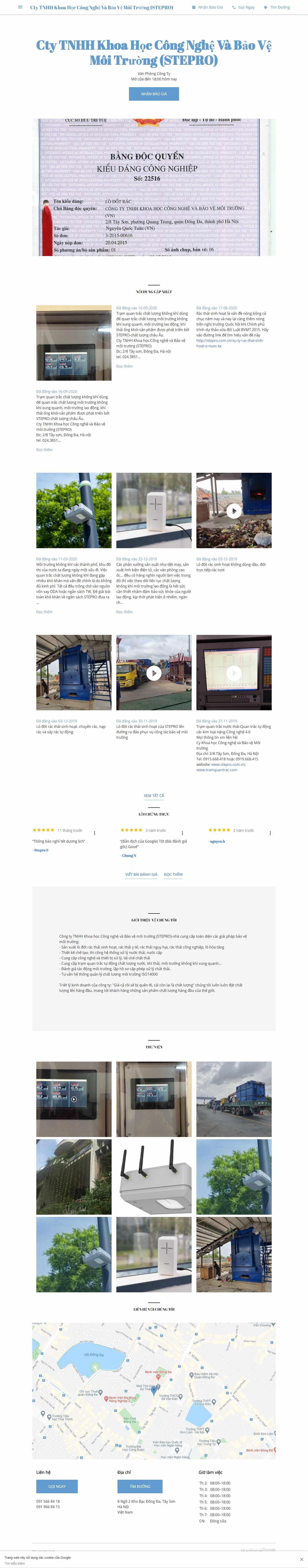 Thiết kế Website Web công ty môi trường - steprobusinesssite