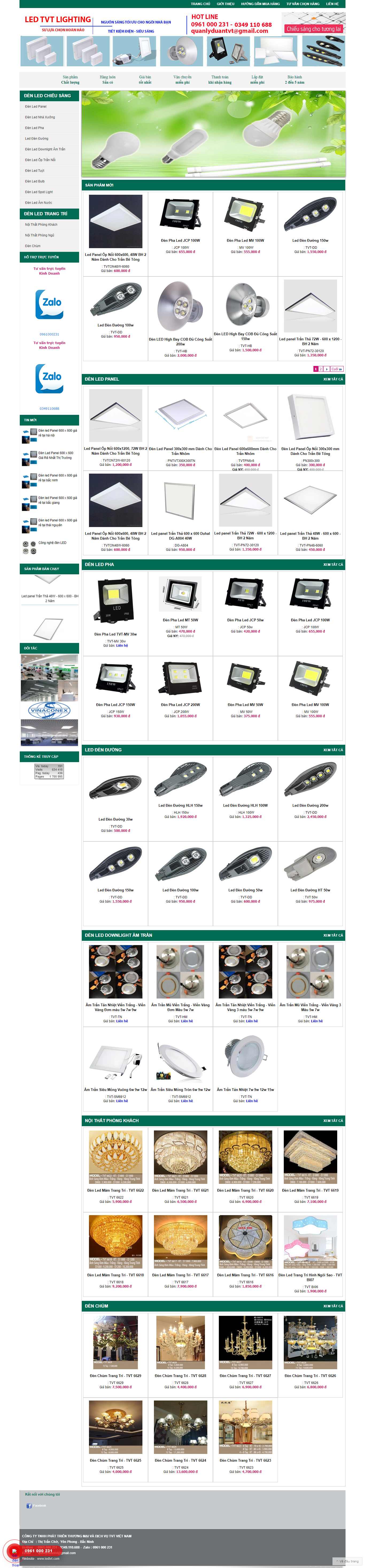 Thiết kế Website Web đèn led - ledtvtcom