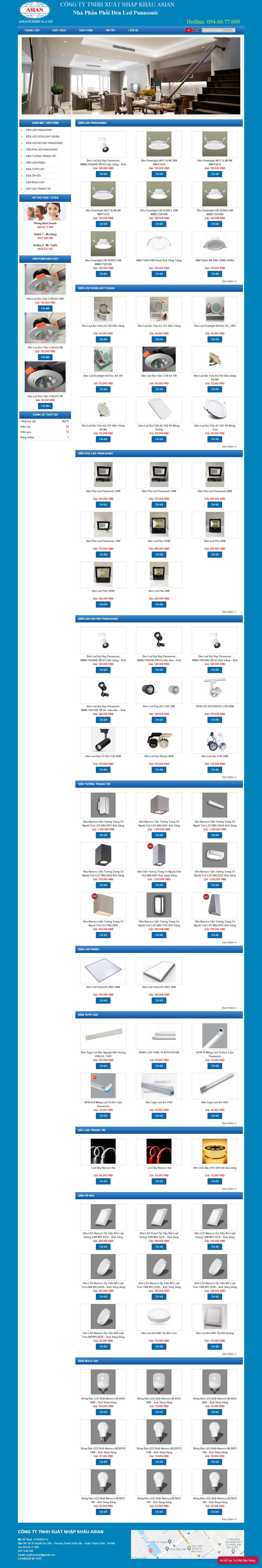 Thiết kế Website Web đèn led - denledvncom