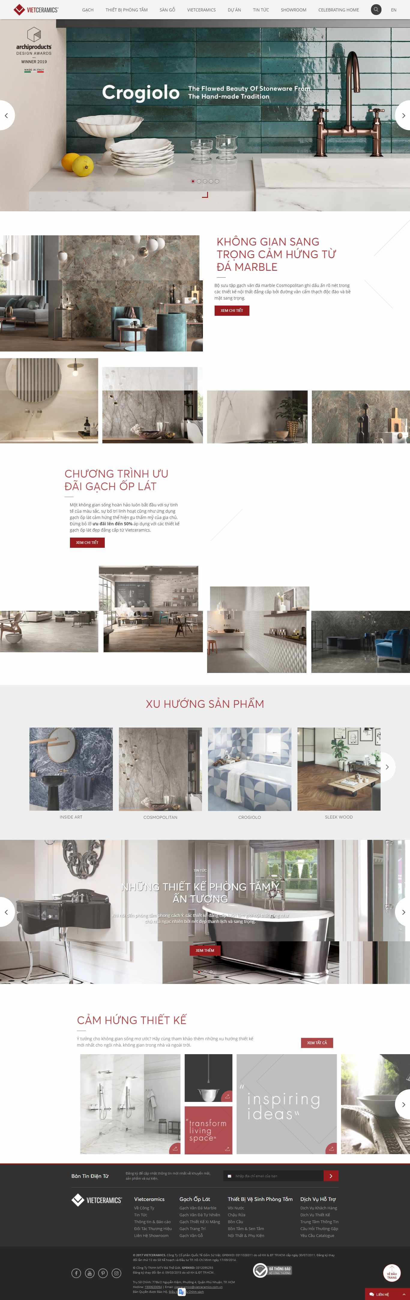 Thiết kế Website Web gạch đáp ốp lát - wwwvietceramicscom