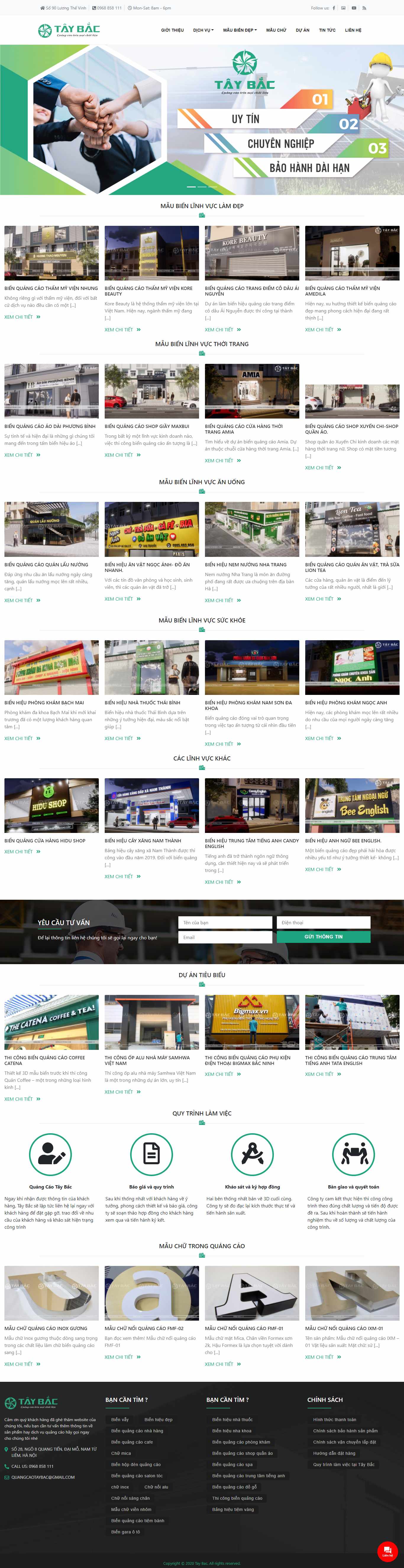 Thiết kế Website Web biển quảng cáo giá rẻ - quangcaotaybaccom