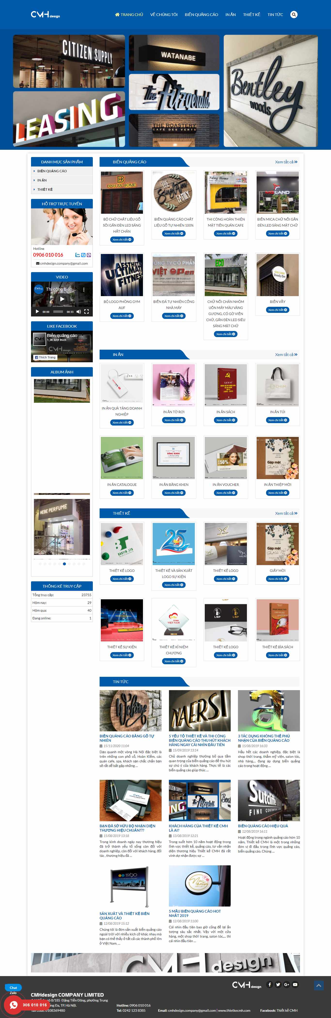 Thiết kế Website Web biển quảng cáo giá rẻ - thietkecmhcom