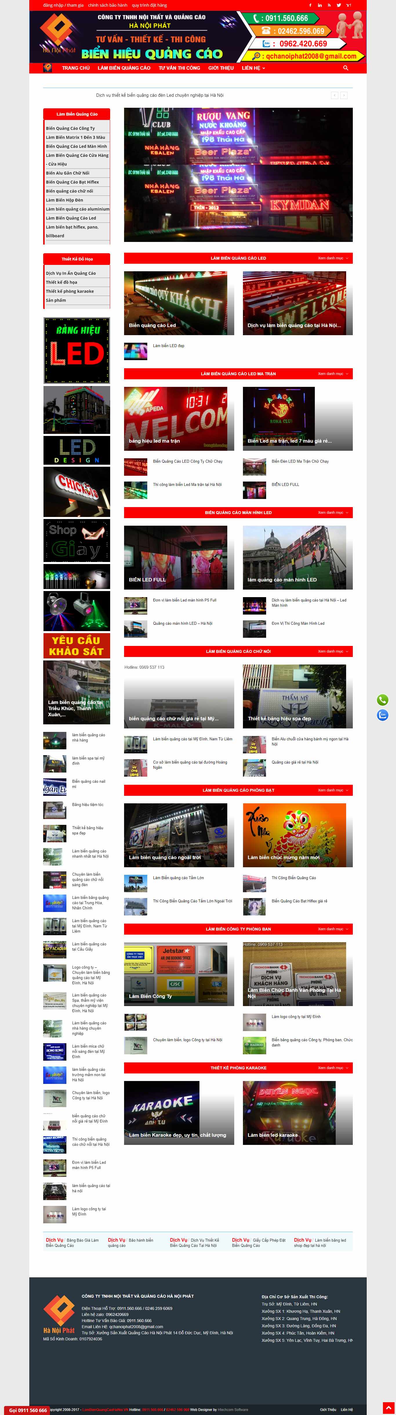 Thiết kế Website Web biển quảng cáo giá rẻ - lambienquangcaohanoivn