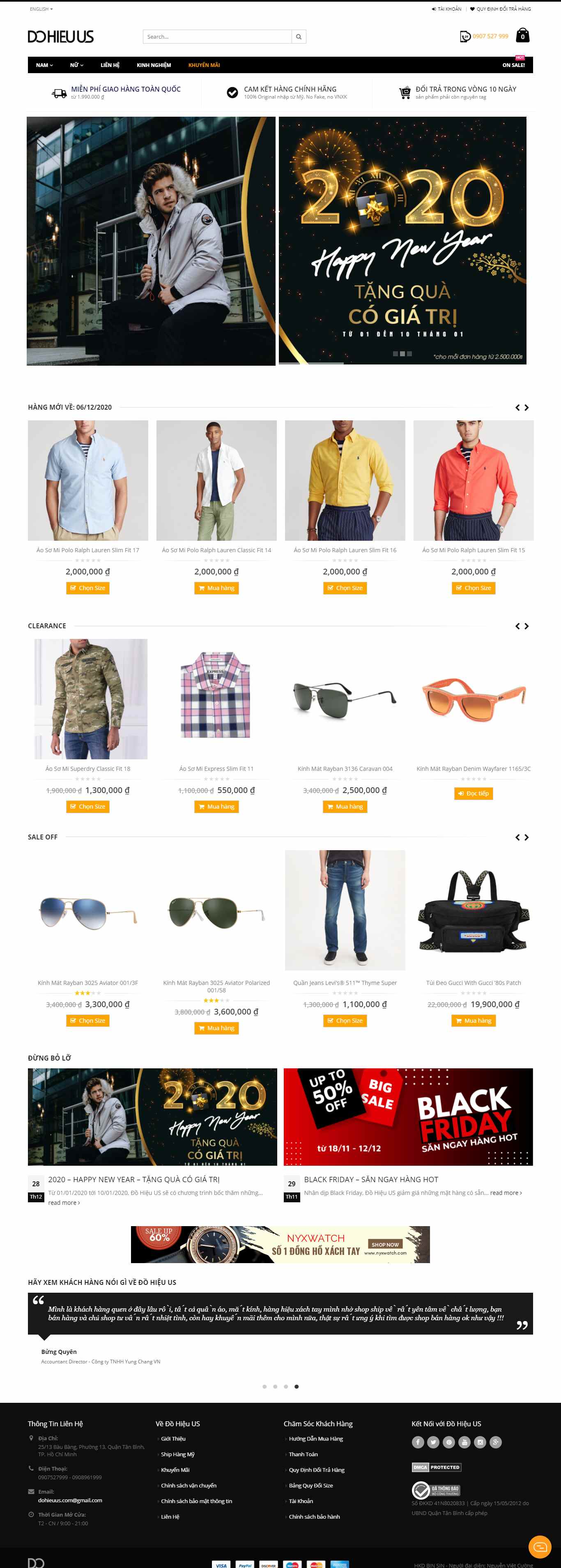 Thiết kế Website Web bán đồ xách tay, hàng order - dohieuuscom