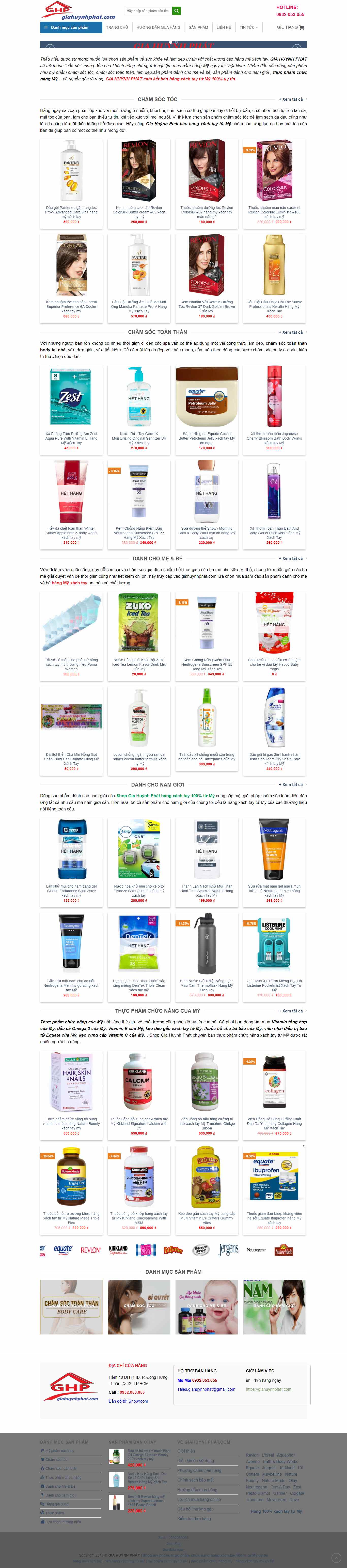 Thiết kế Website Web bán đồ xách tay, hàng order - giahuynhphatcom