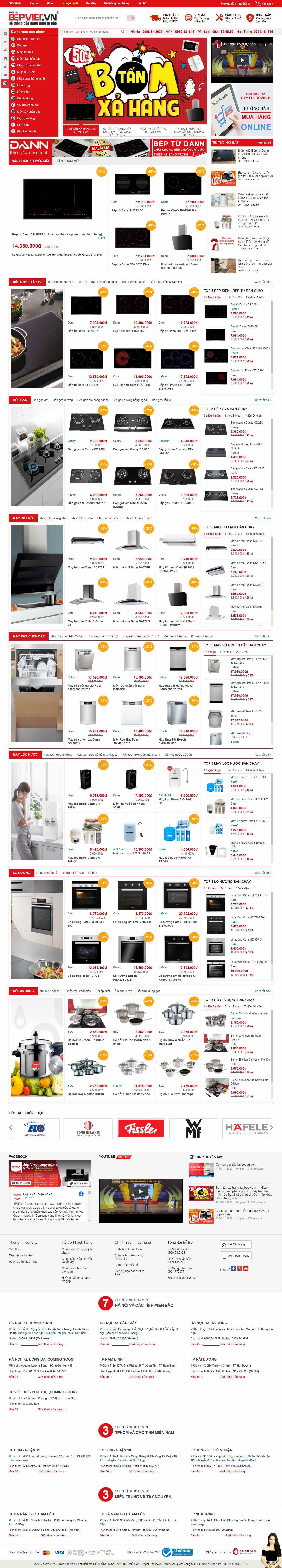 [beponline24h] Thiết kế Website Web thiết bị nhà bếp cao cấp - bepvietvn