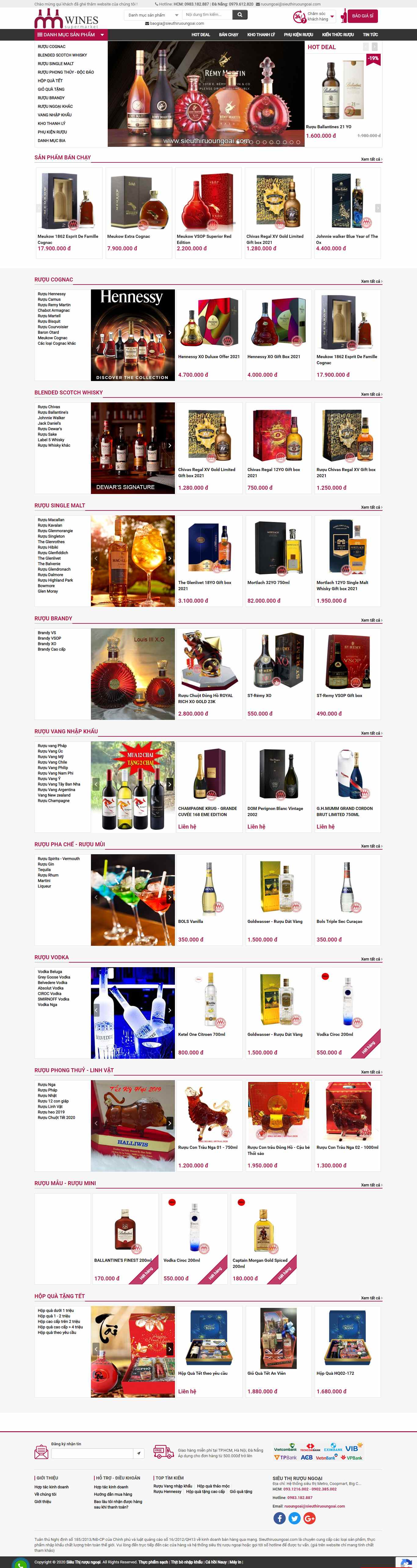 [khoruou] Thiết kế Website Web bán rượu tây, rượu ta, rượu ngoại - wwwsieuthiruoungoaicom
