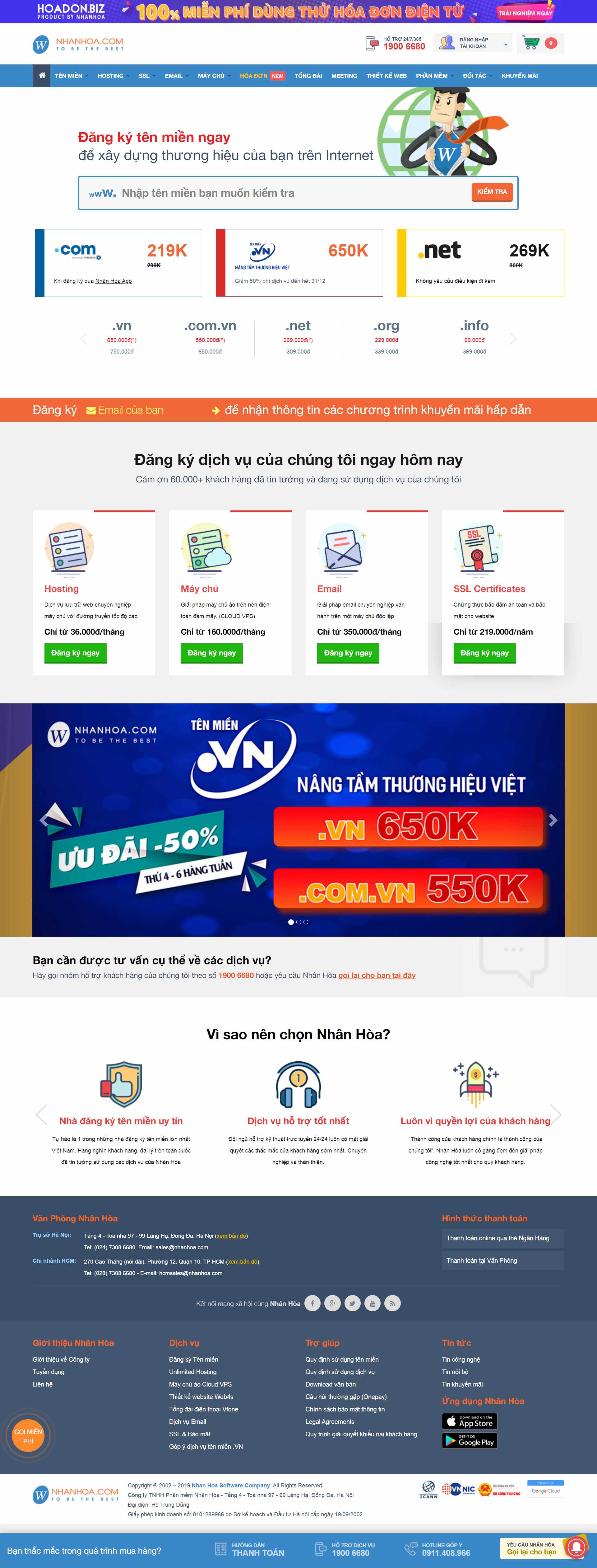 Thiết kế Website web nhanhoa - nhanhoacom