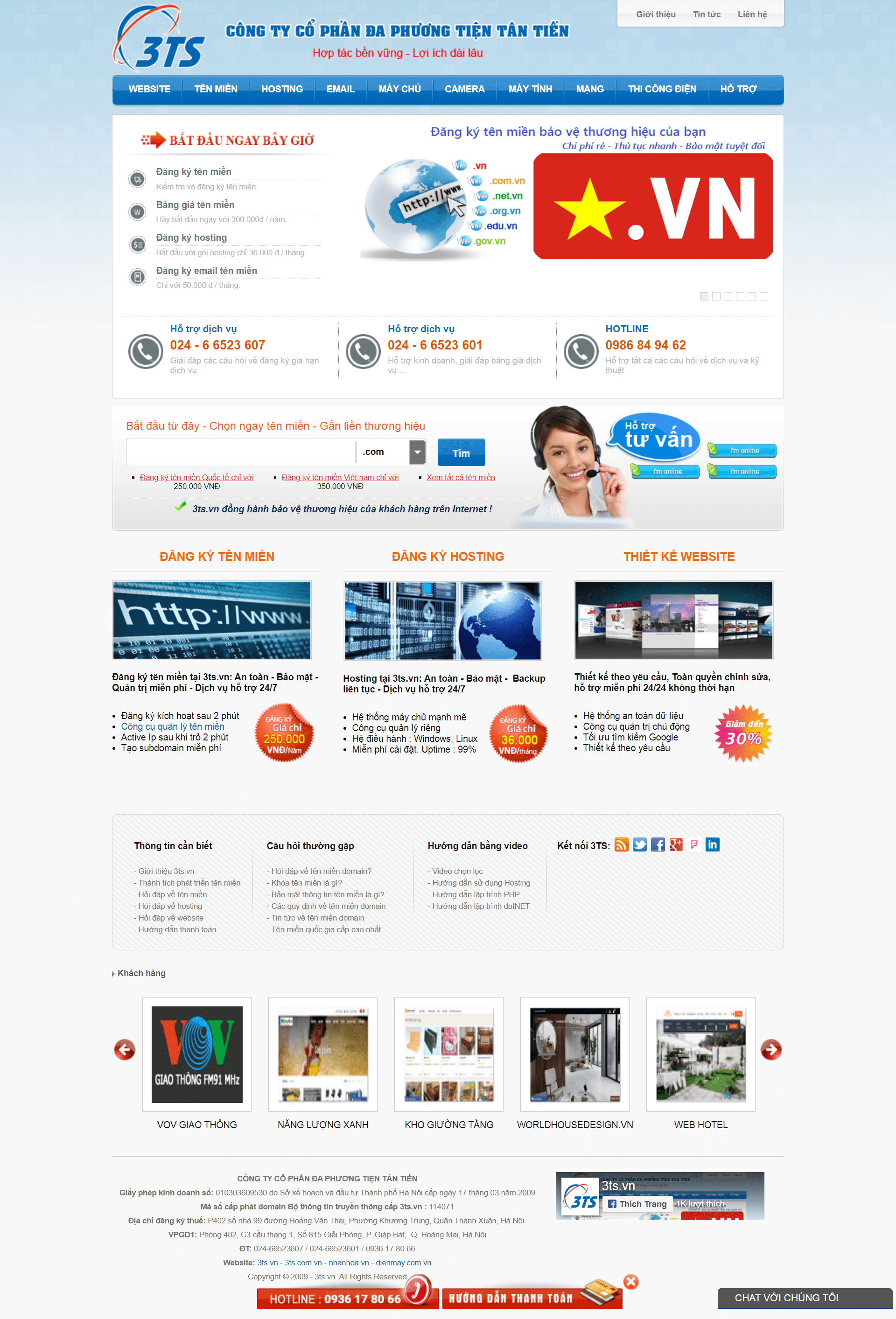 Thiết kế Website web nhanhoa - 3tsvn