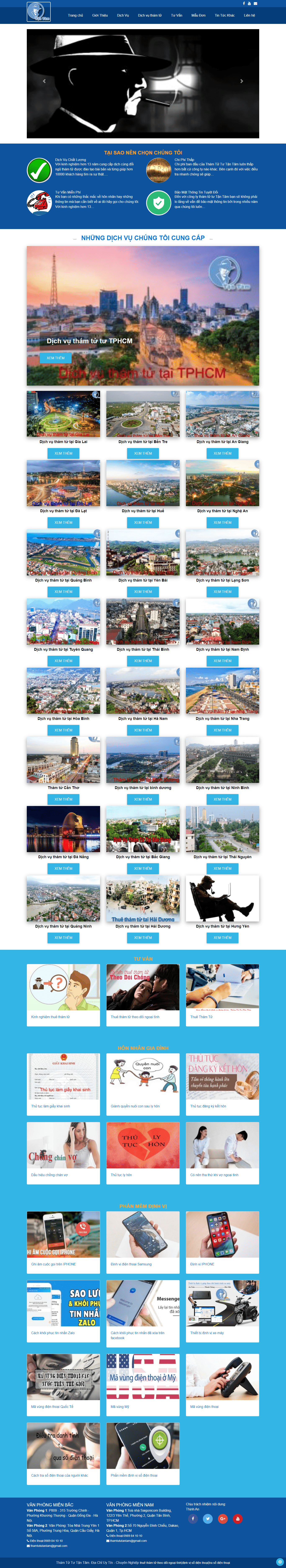 [thamtutuhaiphong] Thiết kế Website Web công ty thám tử - thamtututantamcom