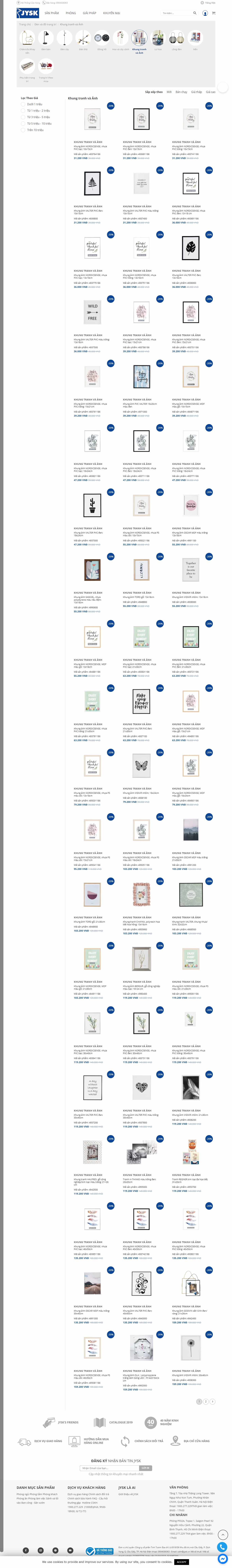 [vietcanvas] Thiết kế Website Web bán khung tranh ảnh - jyskvn