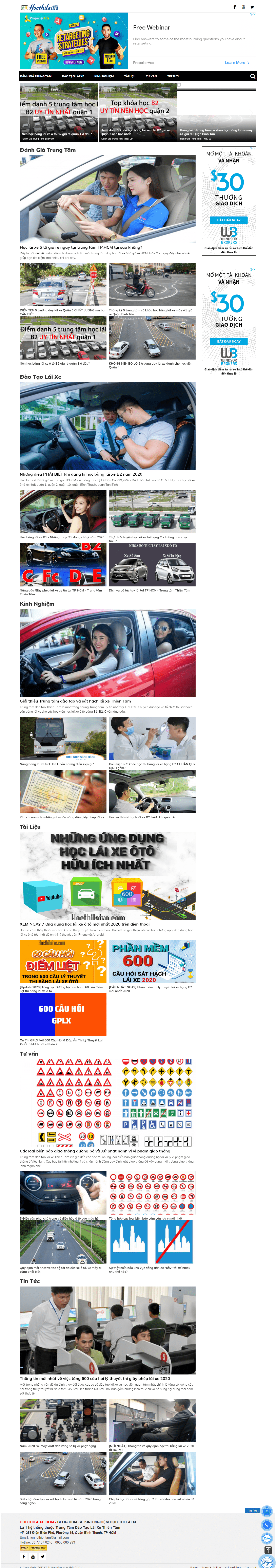 [trungtamdaotaolaixe] Thiết kế Website Web trung tâm đào tạo lái xe - hocthilaixecom