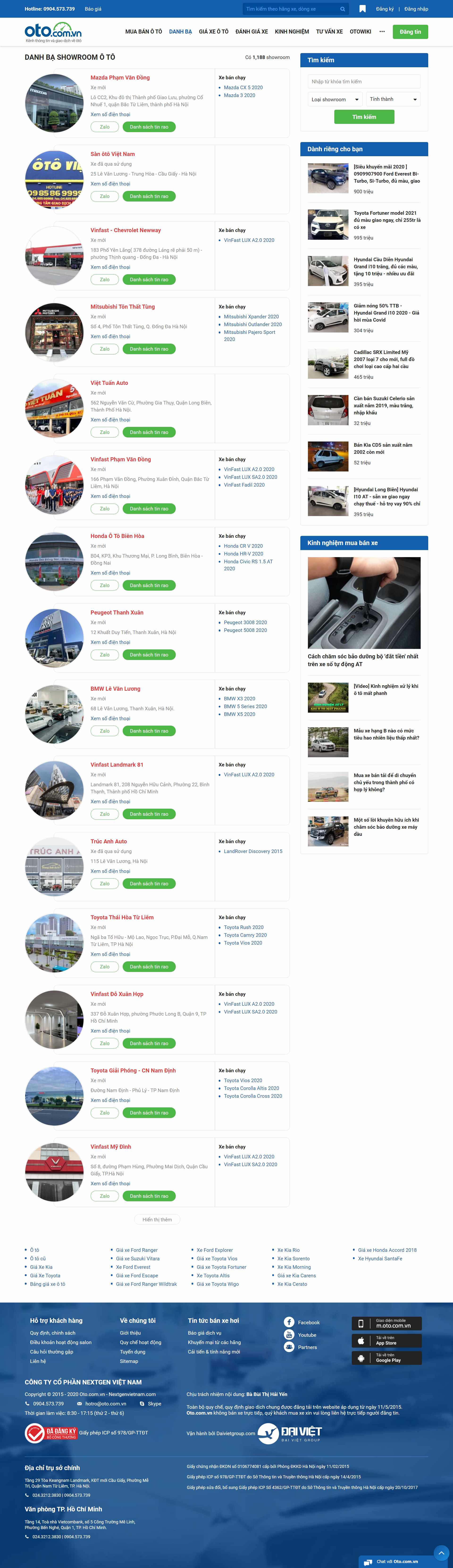 [fordthanhxuan] Thiết kế Website Web Ô tô Xe máy - otocomvn