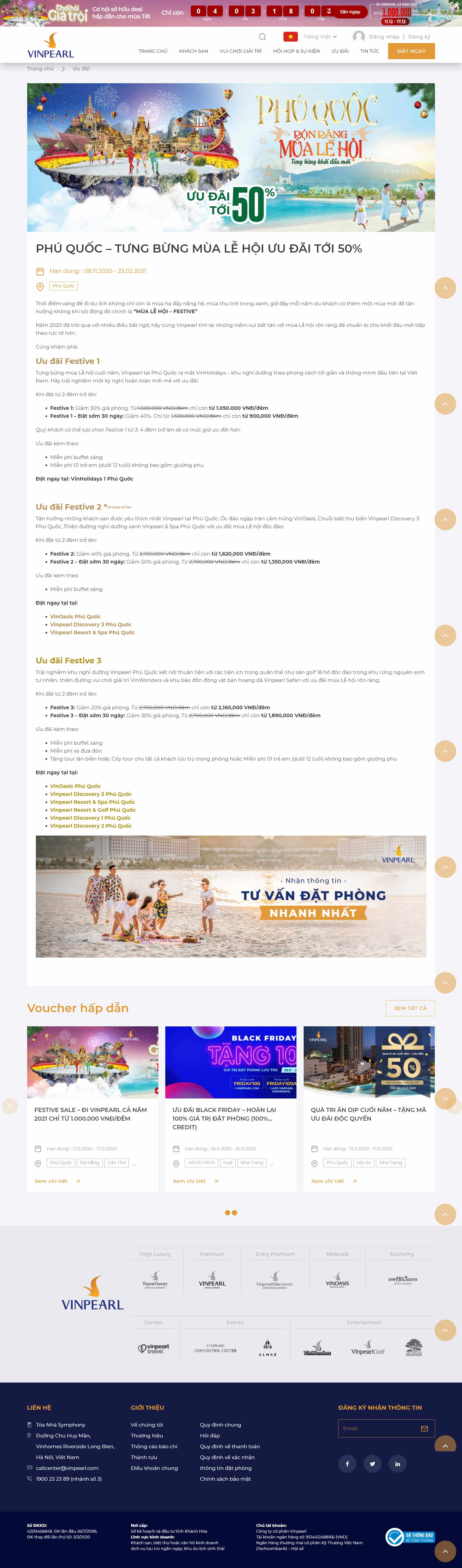 Thiết kế Website Web du lịch tour - wwwvinpearlcom