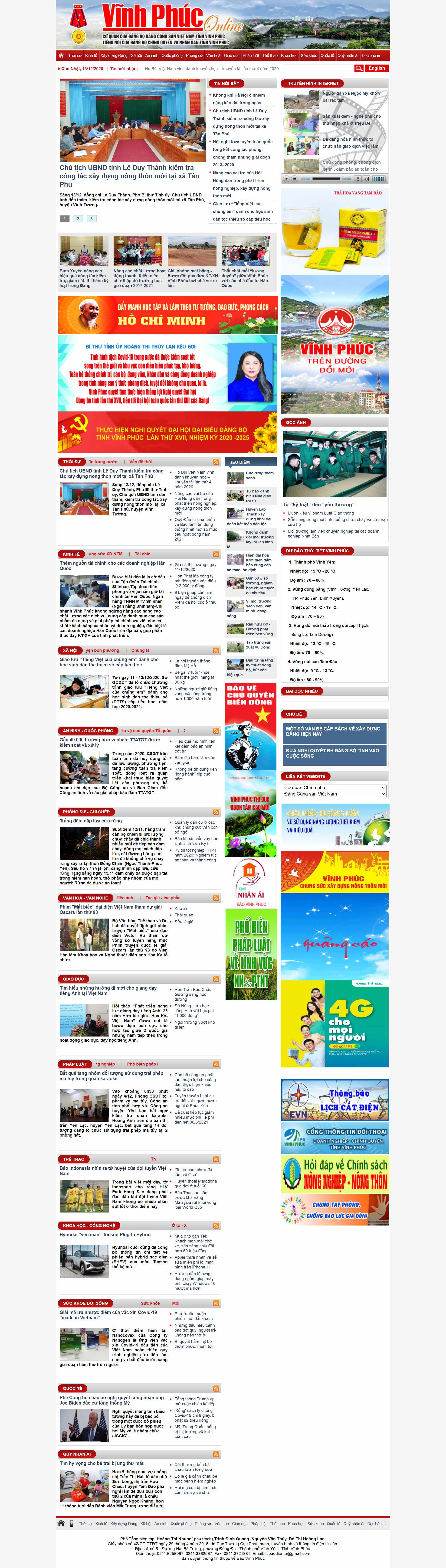 Thiết kế Website Web Vĩnh Phúc - baovinhphuccomvn
