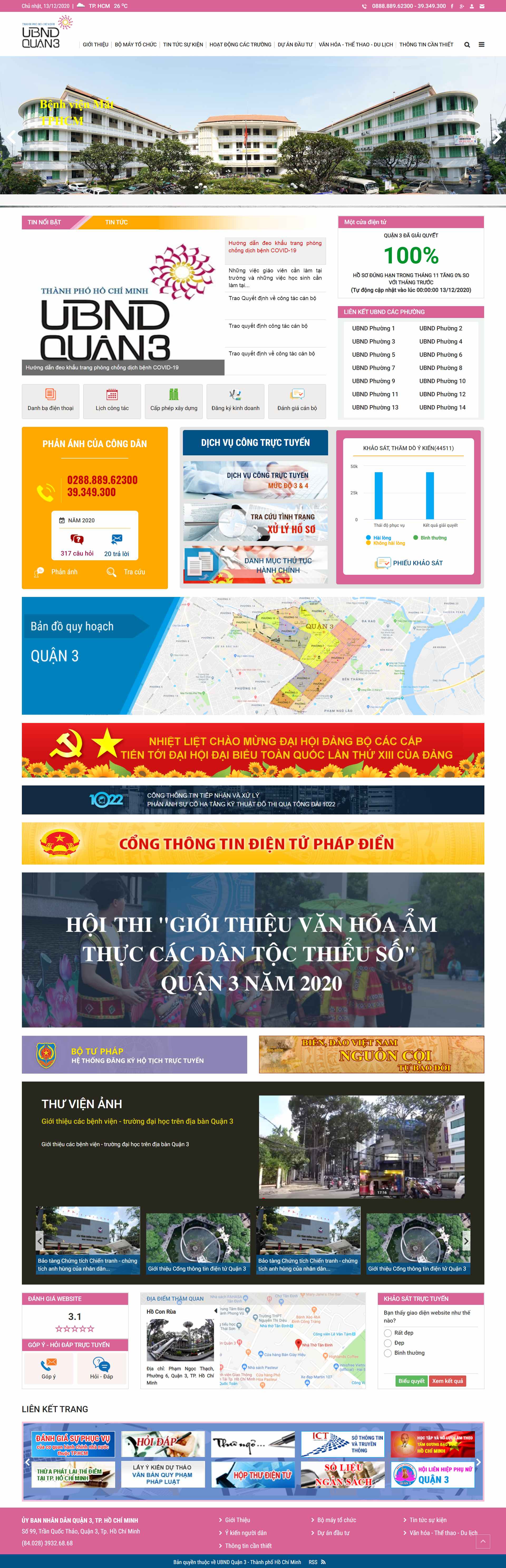 Thiết kế Website Web Quận 3 - quan3hochiminhcitygovvn