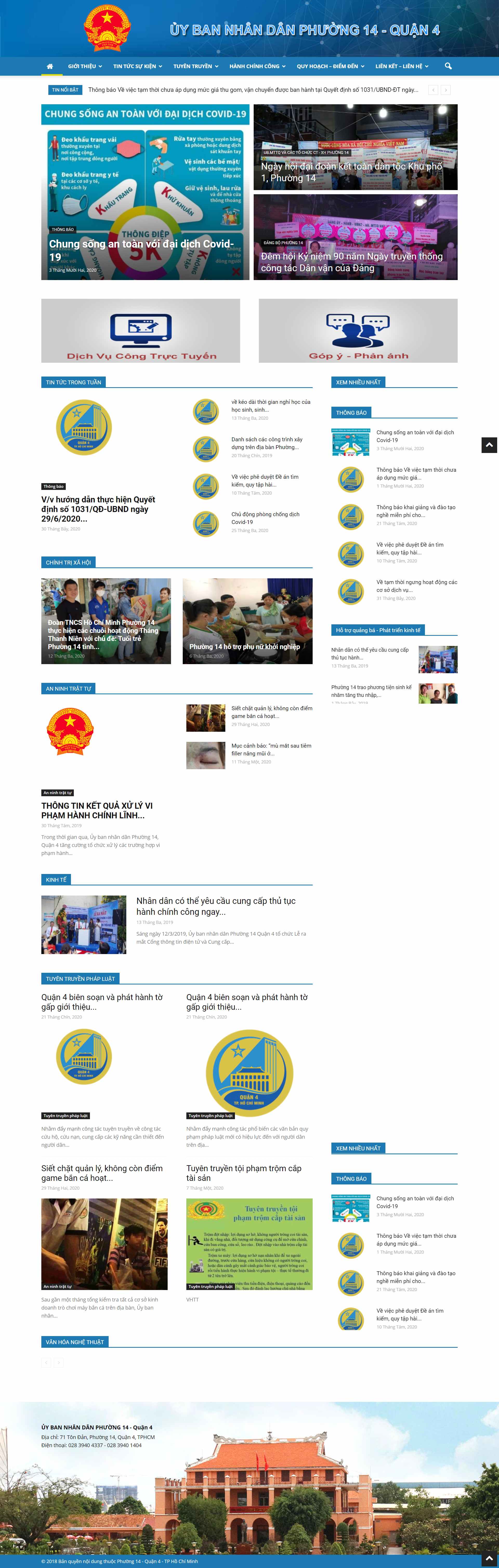 Thiết kế Website Web Quận 4 - p14q4govvn
