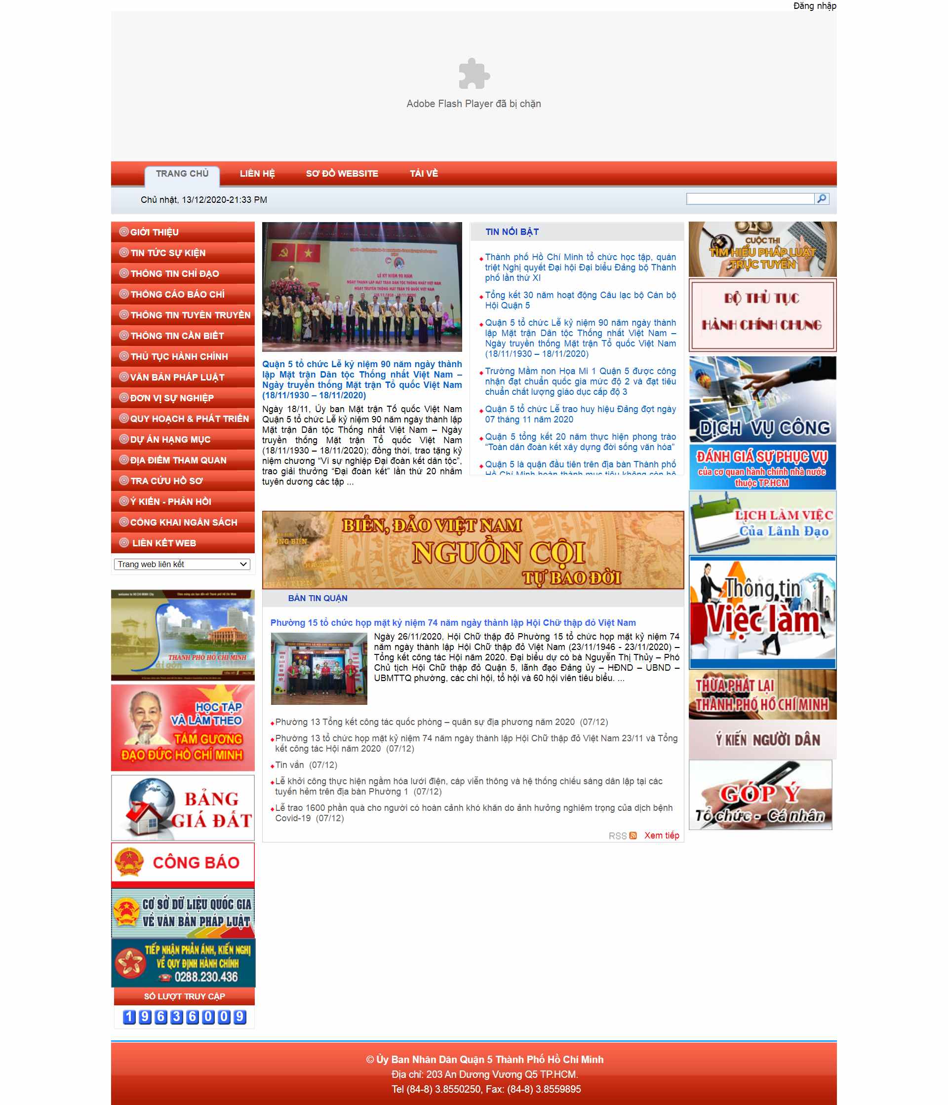 Thiết kế Website Web Quận 5 - wwwquan5hochiminhcitygovvn