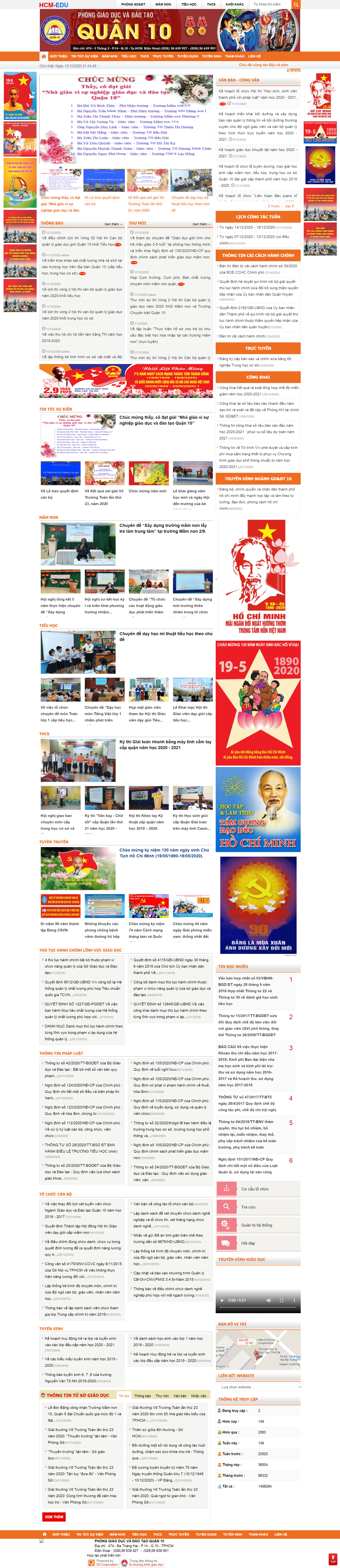 Thiết kế Website Web Quận 10 - pgdquan10hcmeduvn