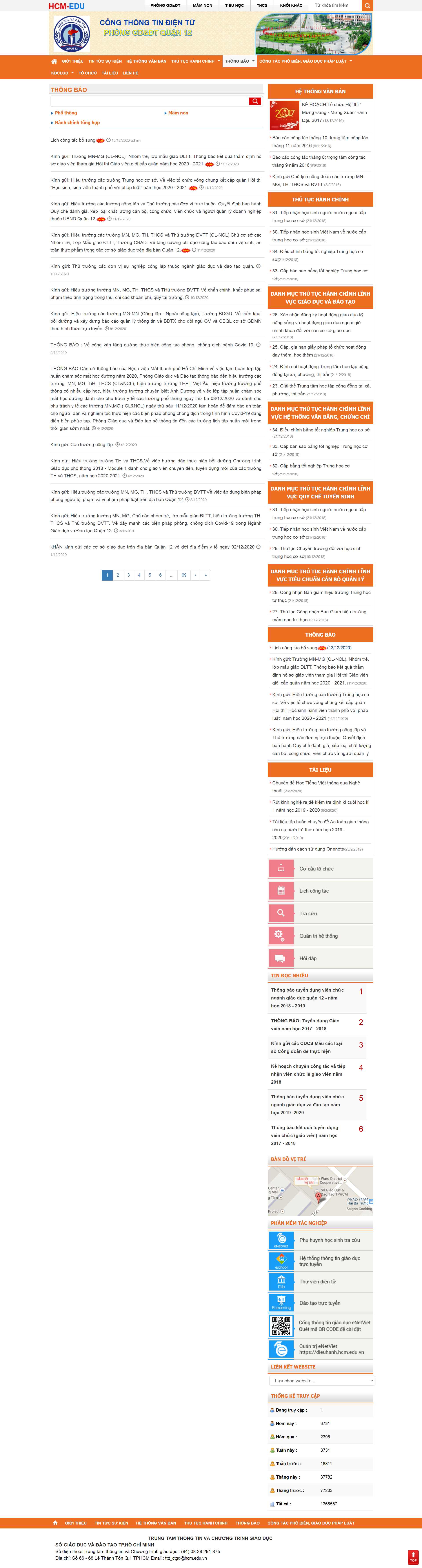 Thiết kế Website Web Quận 12 - pgdquan12hcmeduvn