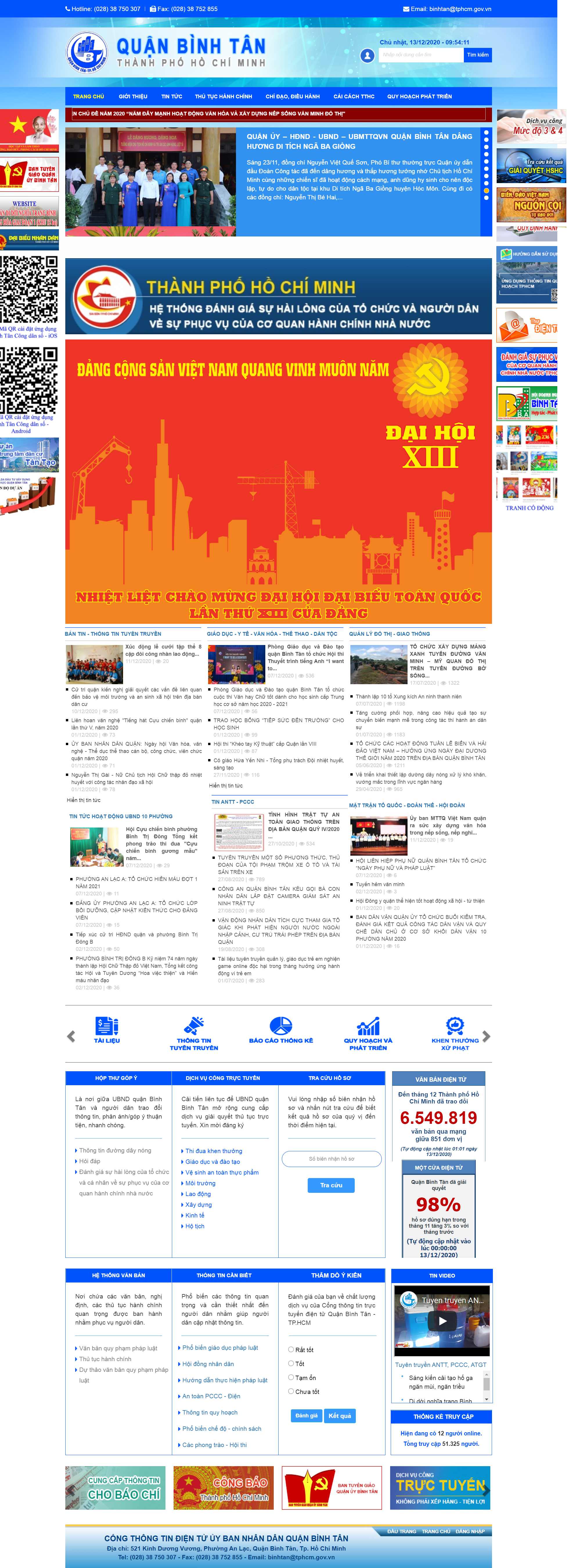 Thiết kế Website Web quận Bình Tân - binhtanhochiminhcitygovvn