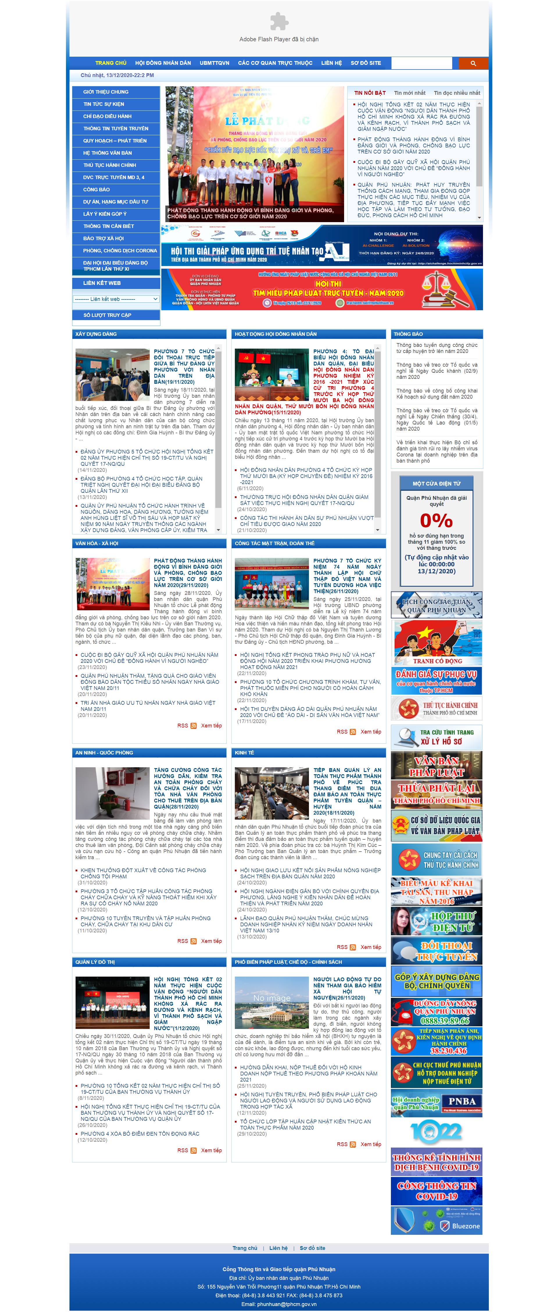 Thiết kế Website Web quận Phú Nhuận - wwwphunhuanhochiminhcitygovvn