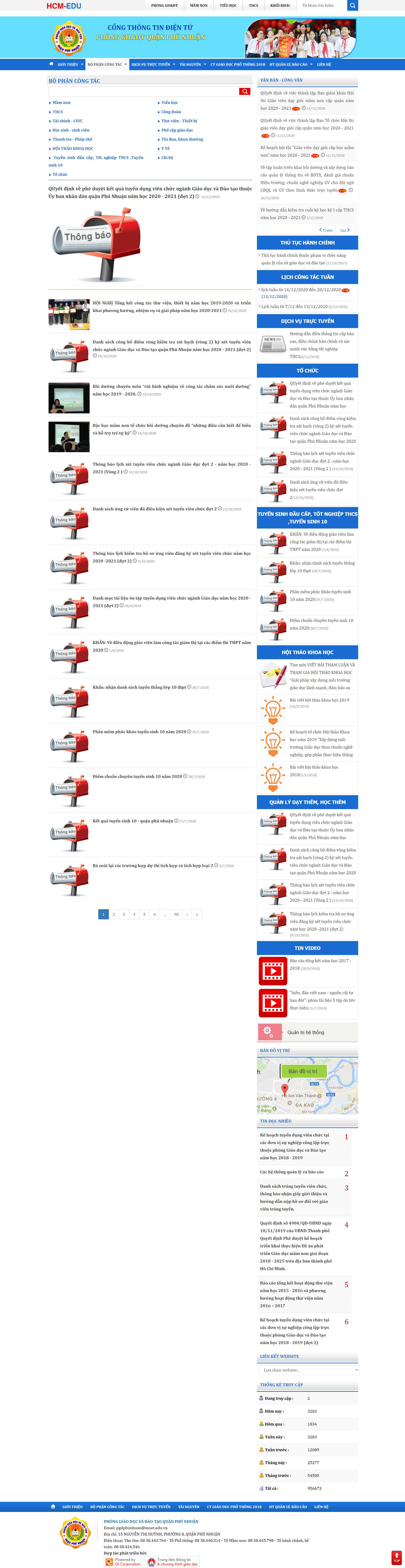 Thiết kế Website Web quận Phú Nhuận - pgdphunhuanhcmeduvn