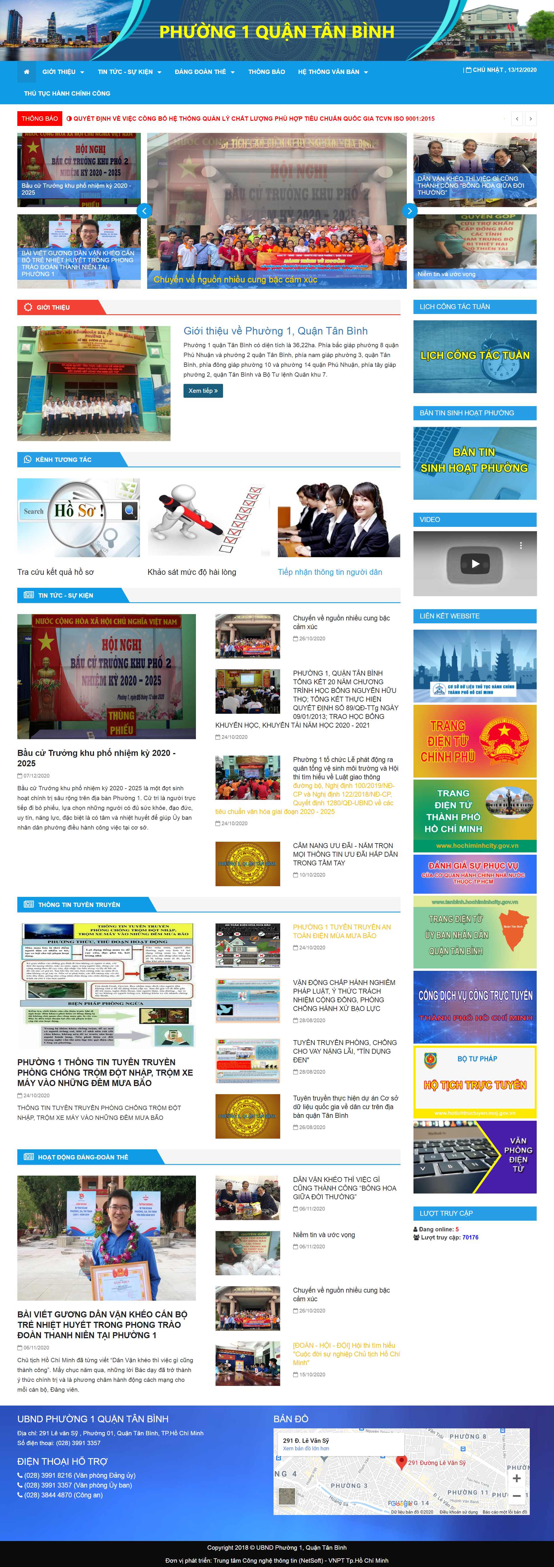 Thiết kế Website Web quận Tân Bình - phuong1tanbinhgovvn