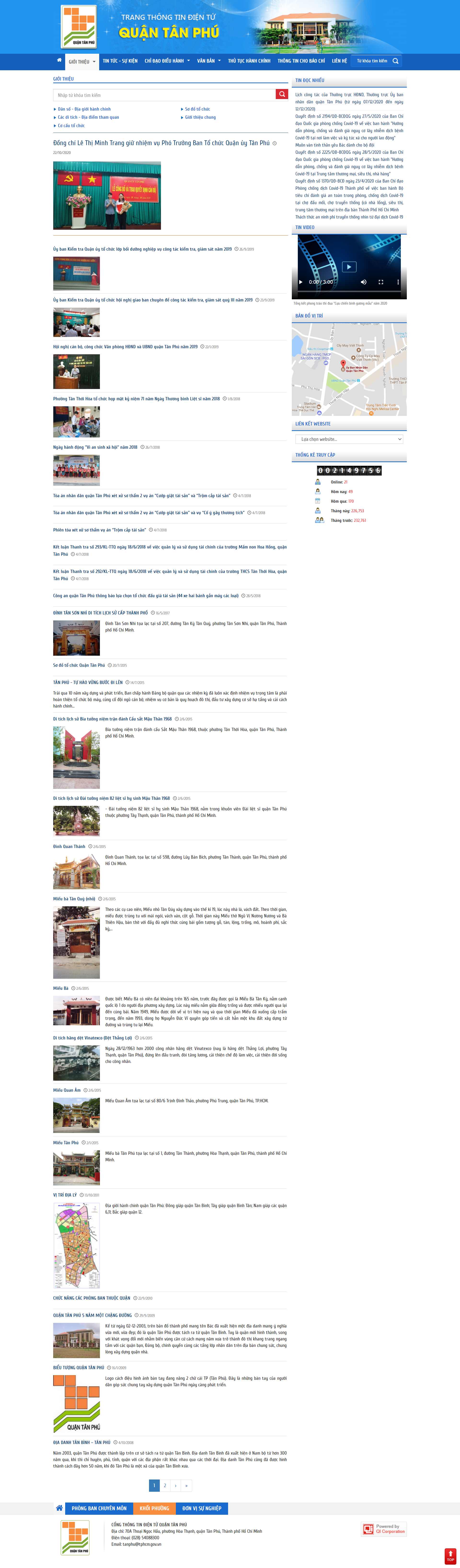Thiết kế Website Web quận Tân Phú - wwwtanphuhochiminhcitygovvn
