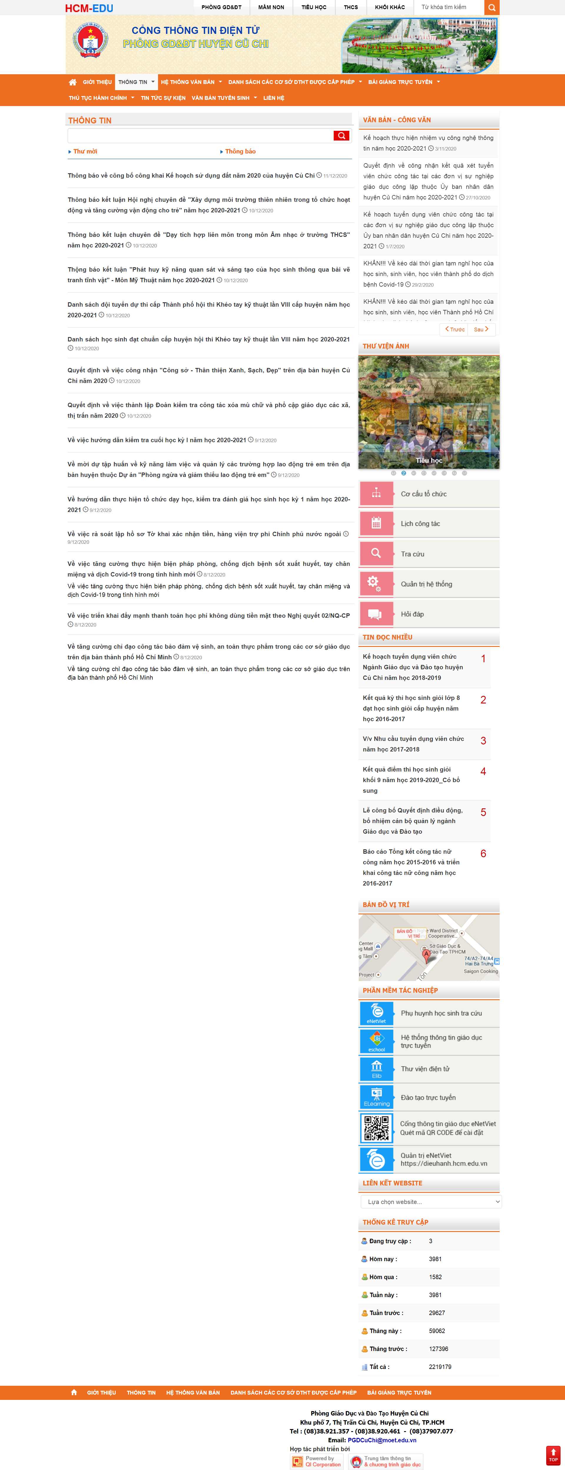 Thiết kế Website Web huyện Củ Chi - pgdcuchihcmeduvn