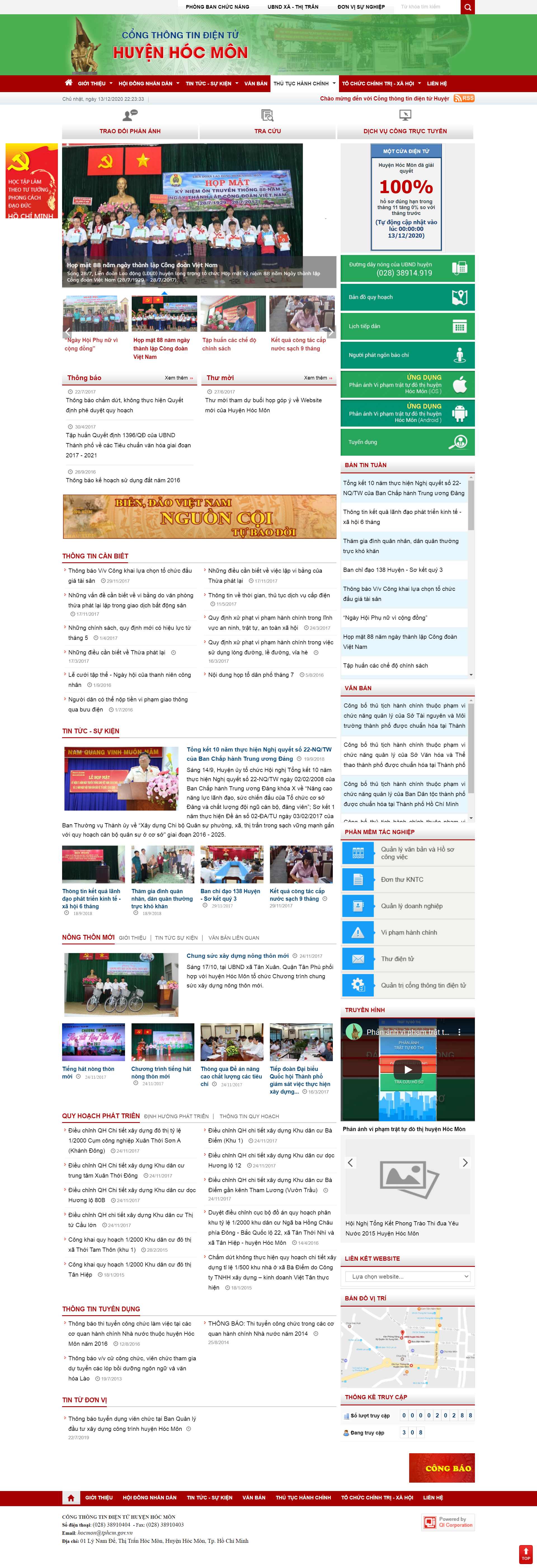 Thiết kế Website Web huyện Hóc Môn - hocmongovvn