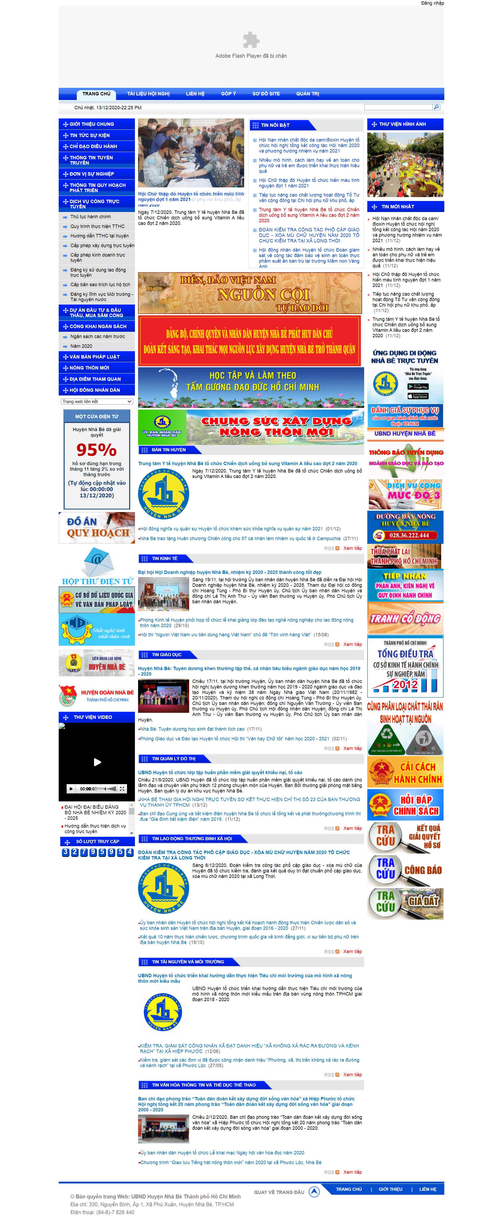 Thiết kế Website Web huyện Nhà Bè - wwwnhabehochiminhcitygovvn
