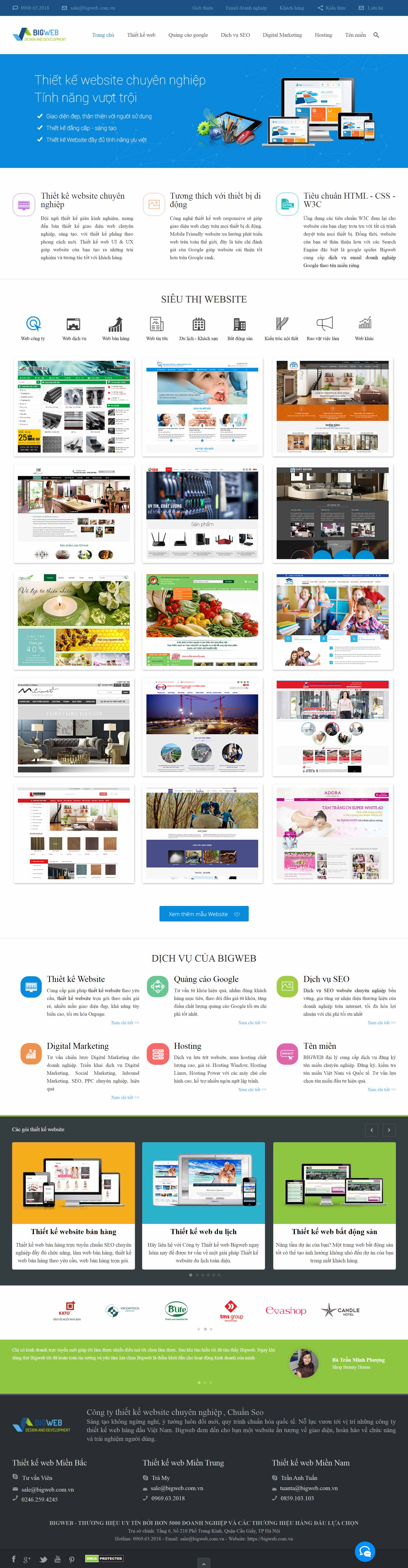 Thiết kế Website web bigweb - bigwebcomvn