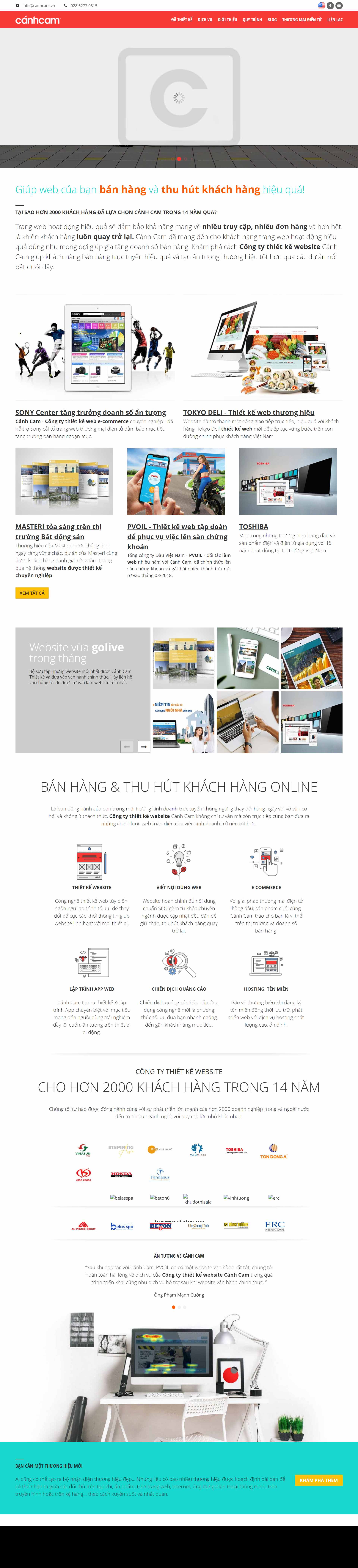 Thiết kế Website web cánh cam - wwwcanhcamvn