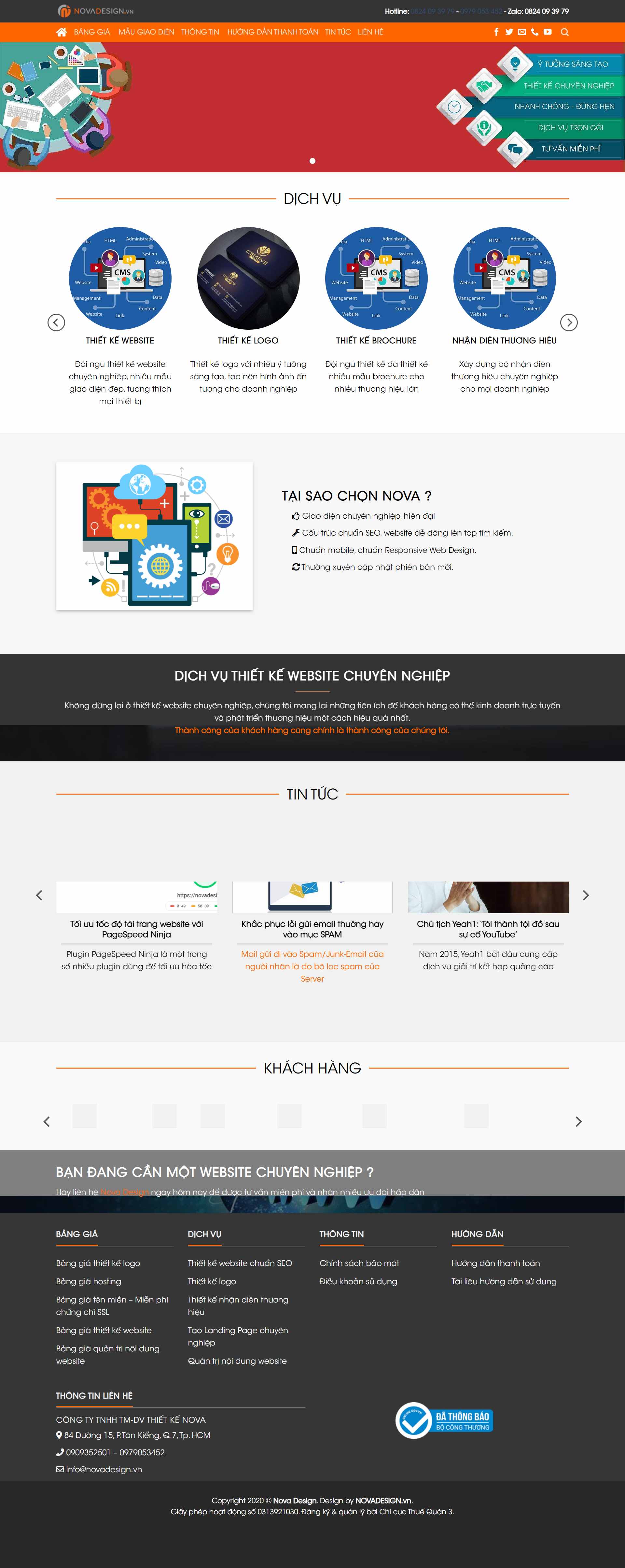 Thiết kế Website web nova - novadesignvn