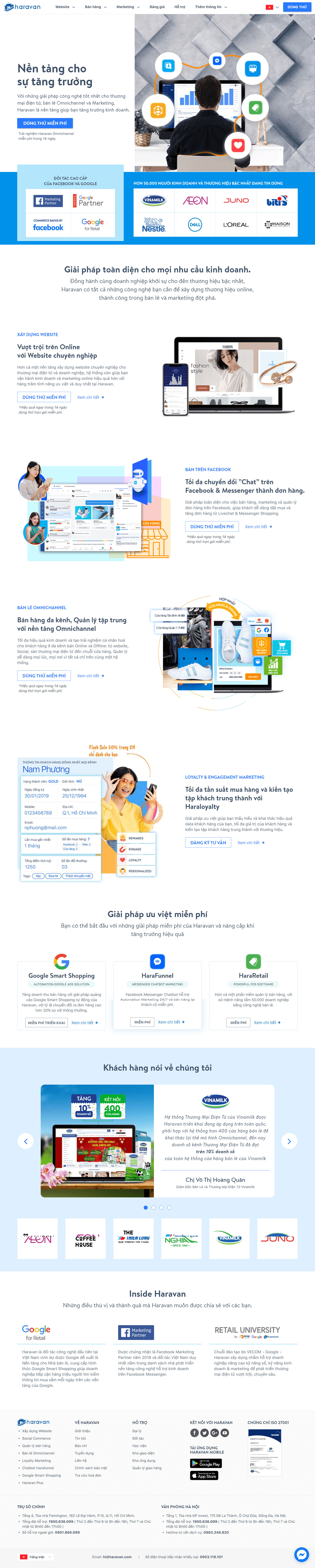 Thiết kế Website web haravan - wwwharavancom