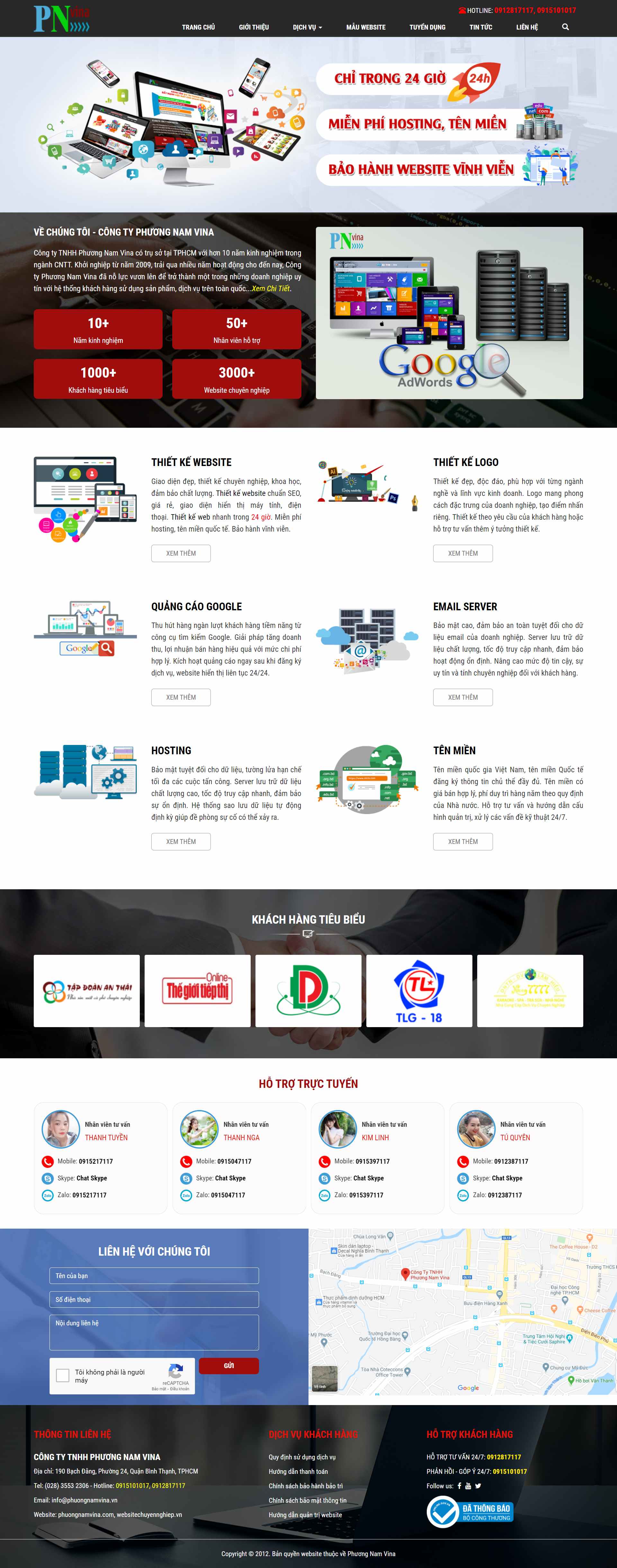 Thiết kế Website Web phương nam - phuongnamvinacom