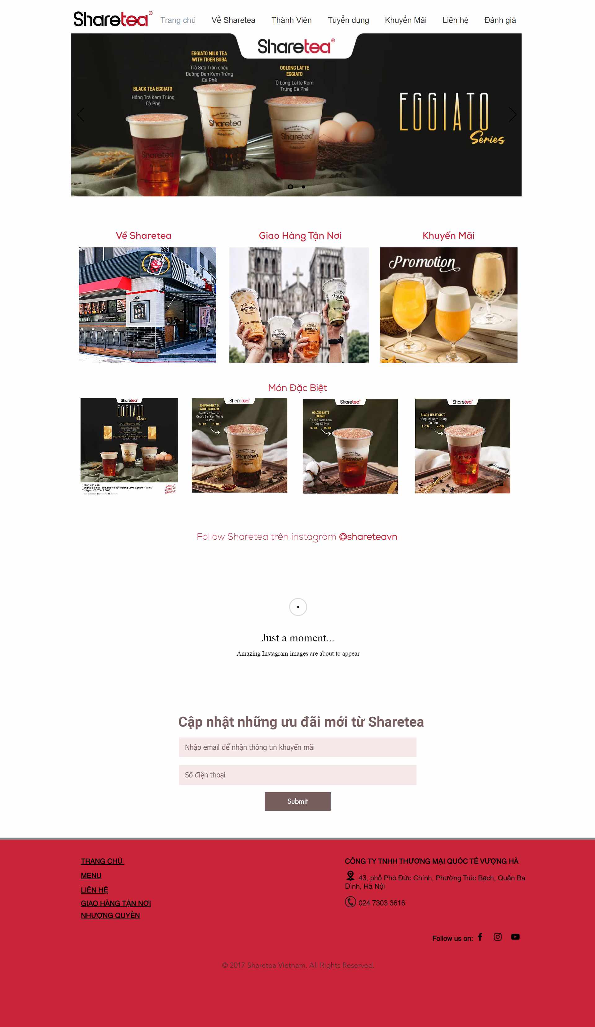 Thiết kế Website Web quán trà sữa - wwwshareteavn