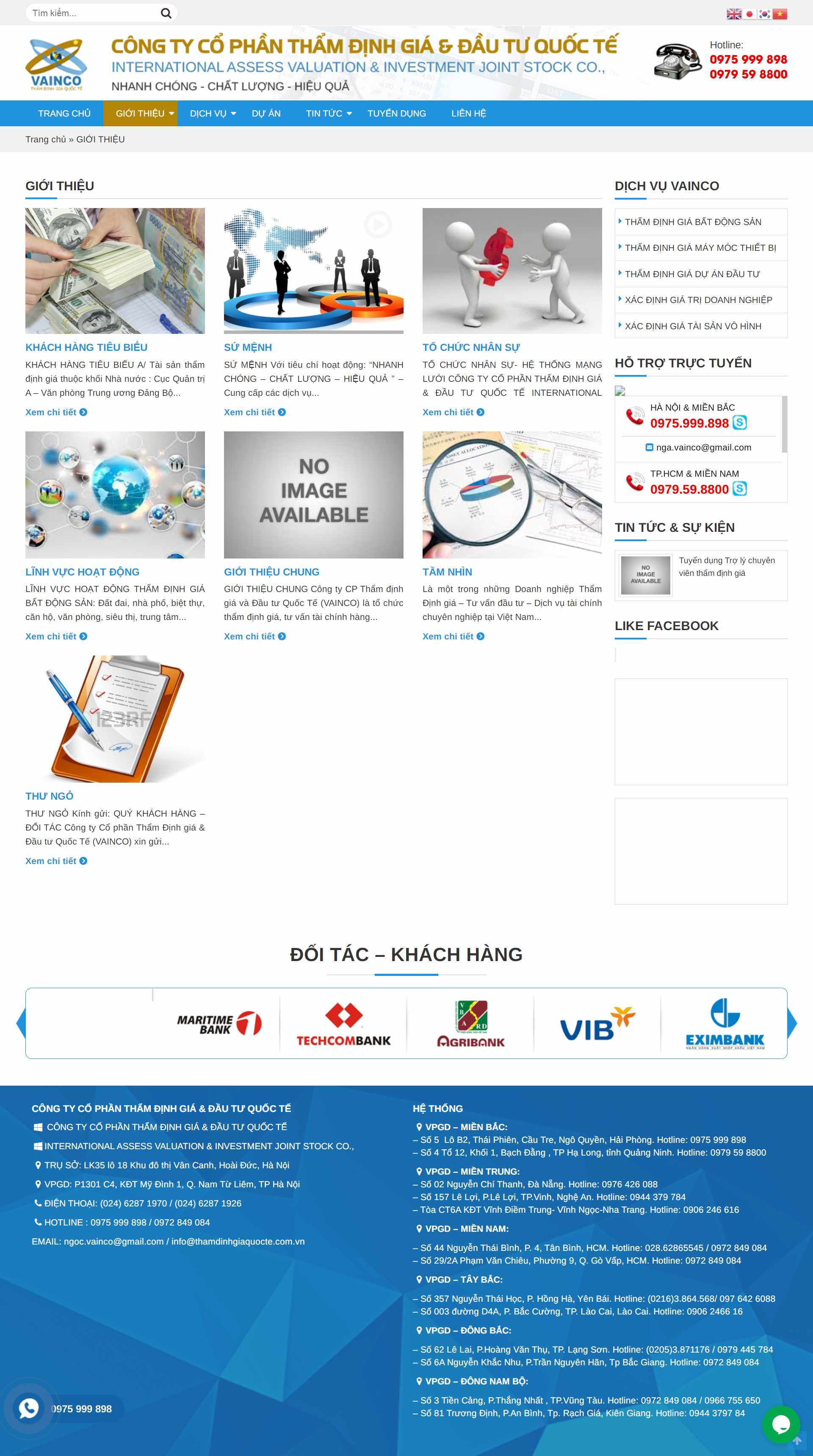 Thiết kế Website Web giới thiệu sản phẩm - vaincocomvn