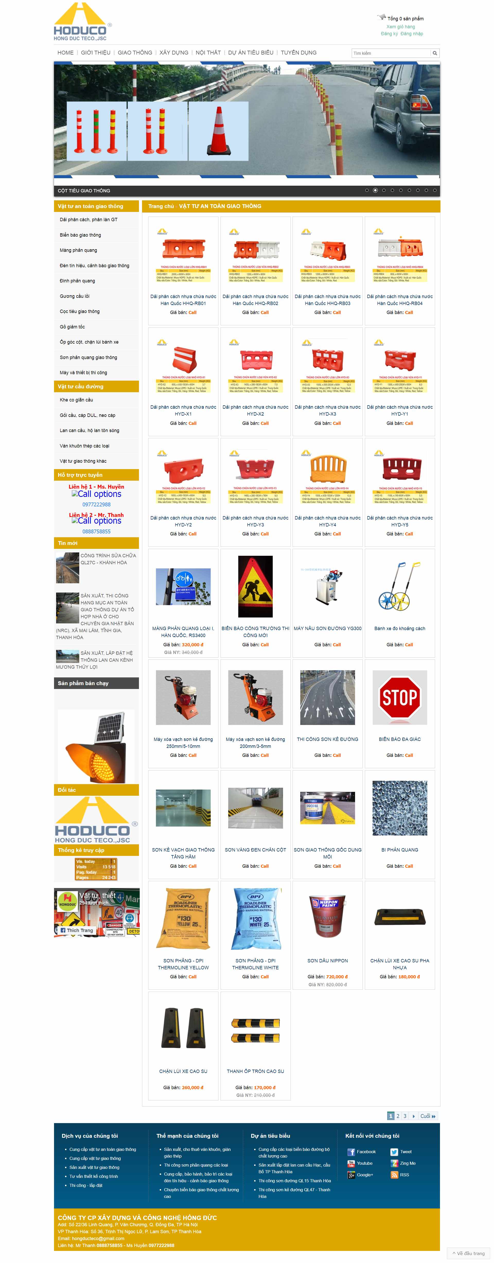 Thiết kế Website Web vật tư giao thông - vattugiaothong36com