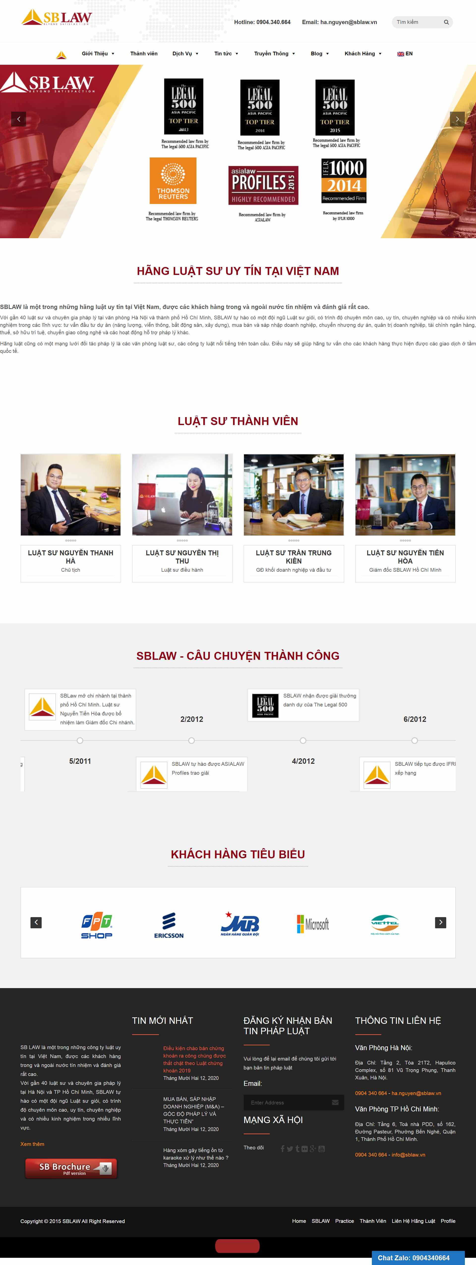 Thiết kế Website Web công ty luật - visblawvn