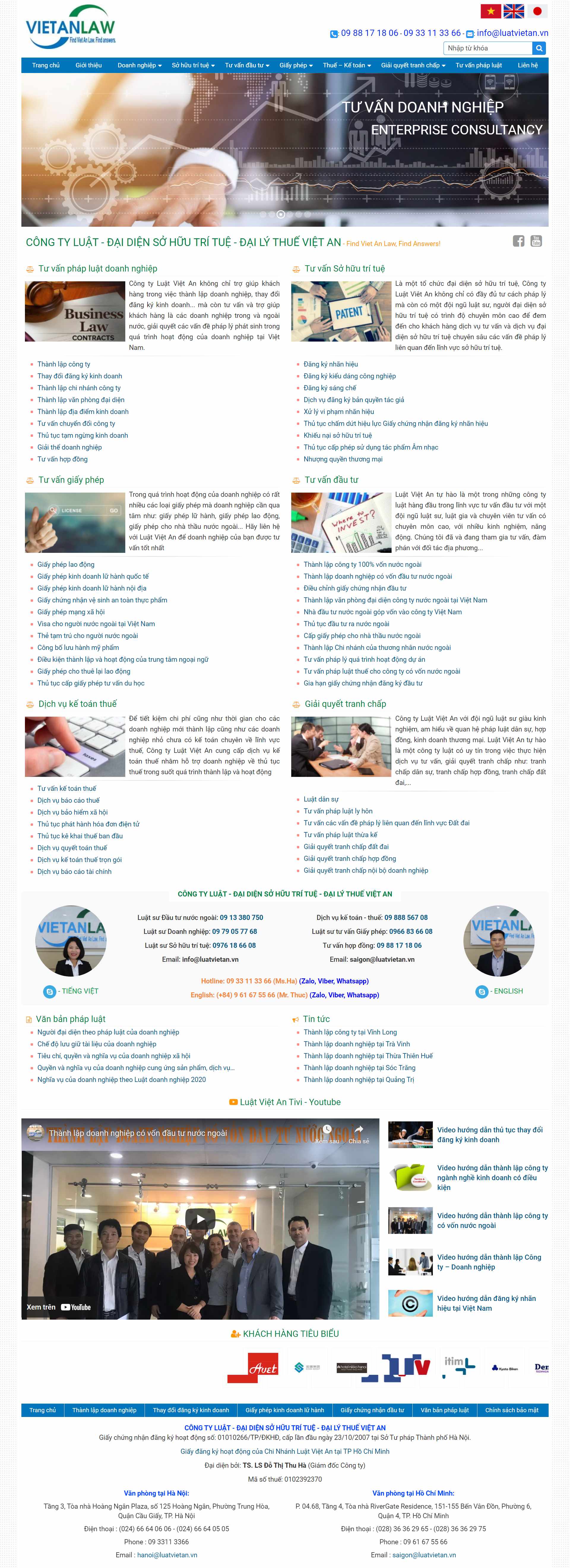 Thiết kế Website Web công ty luật - luatvietanvn