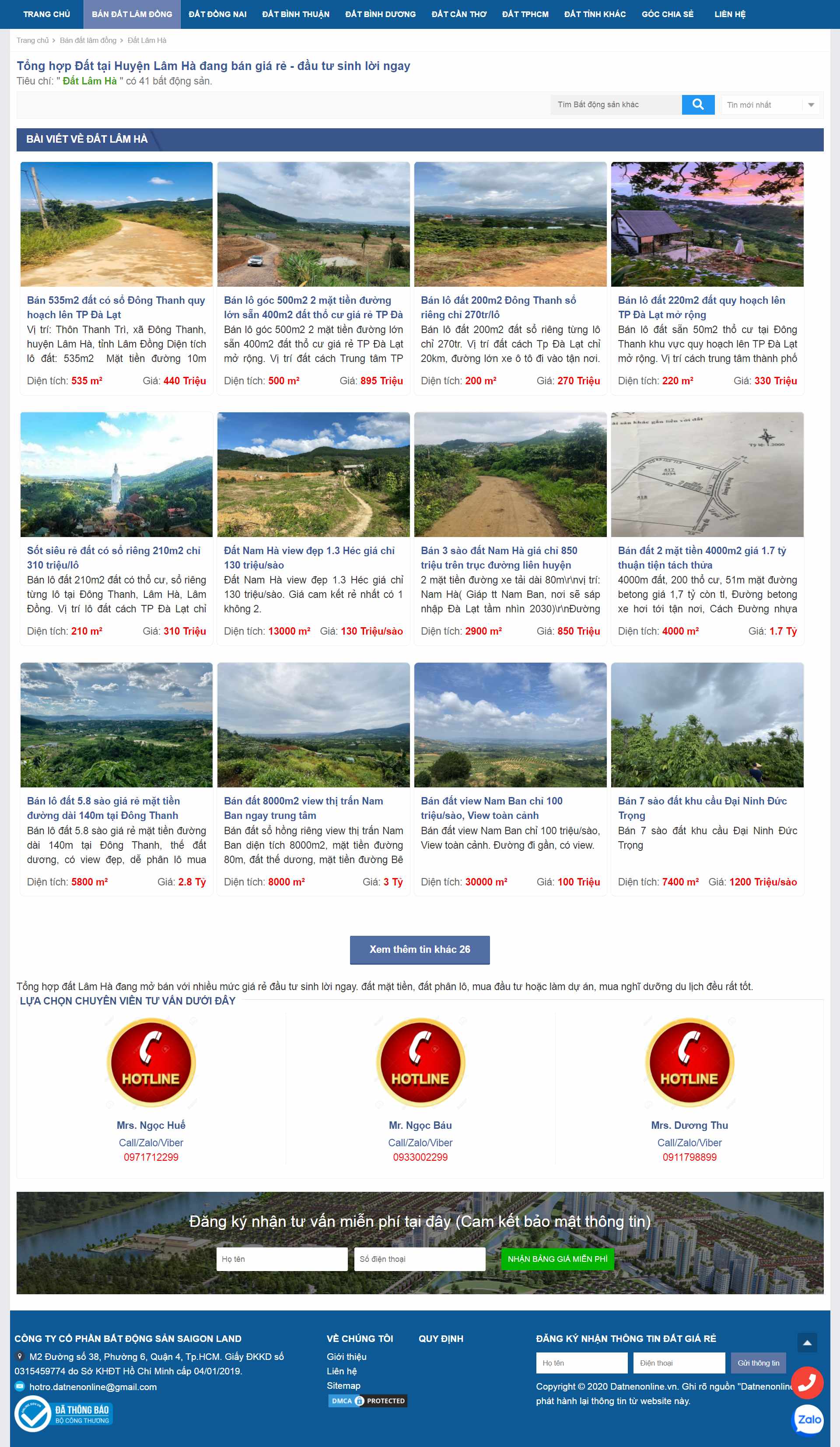 Thiết kế Website Web mua bán nhà đất - datnenonlinevn