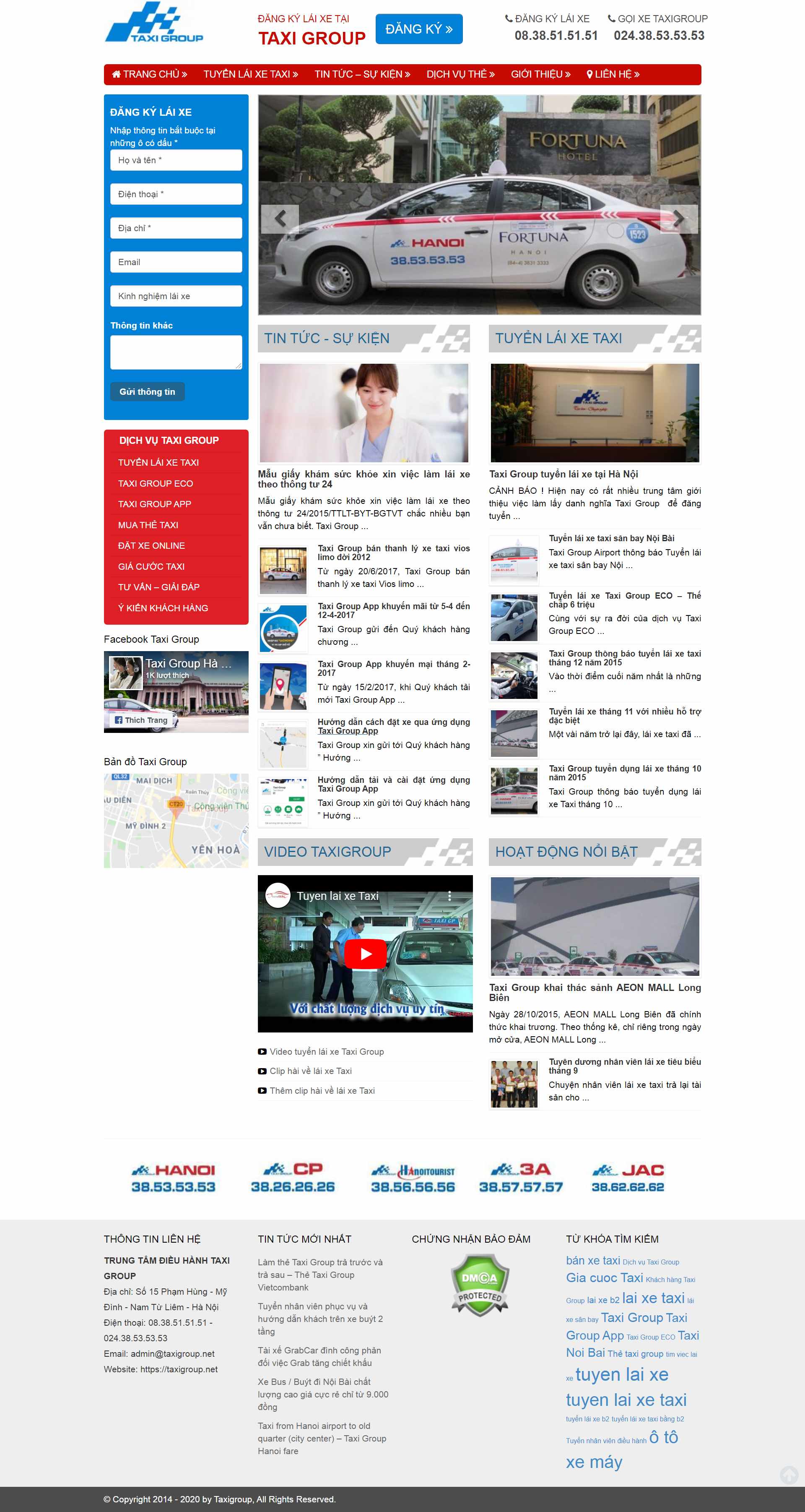 Thiết kế Website Web hãng taxi - taxigroupnet