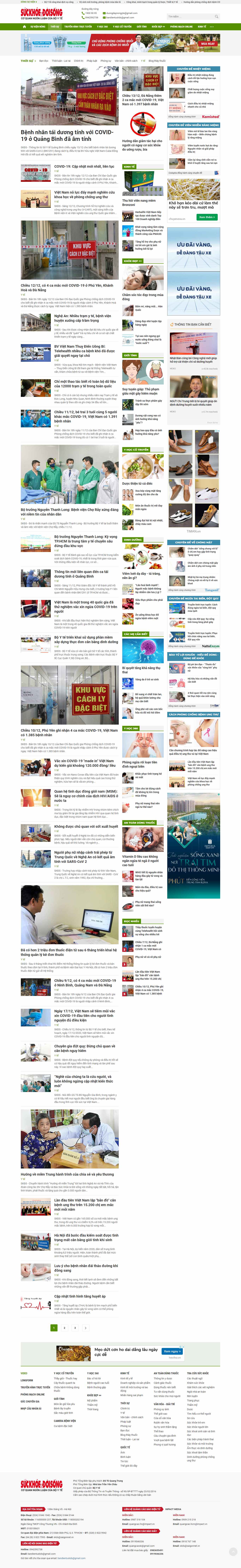 Thiết kế Website Web y tế - suckhoedoisongvn